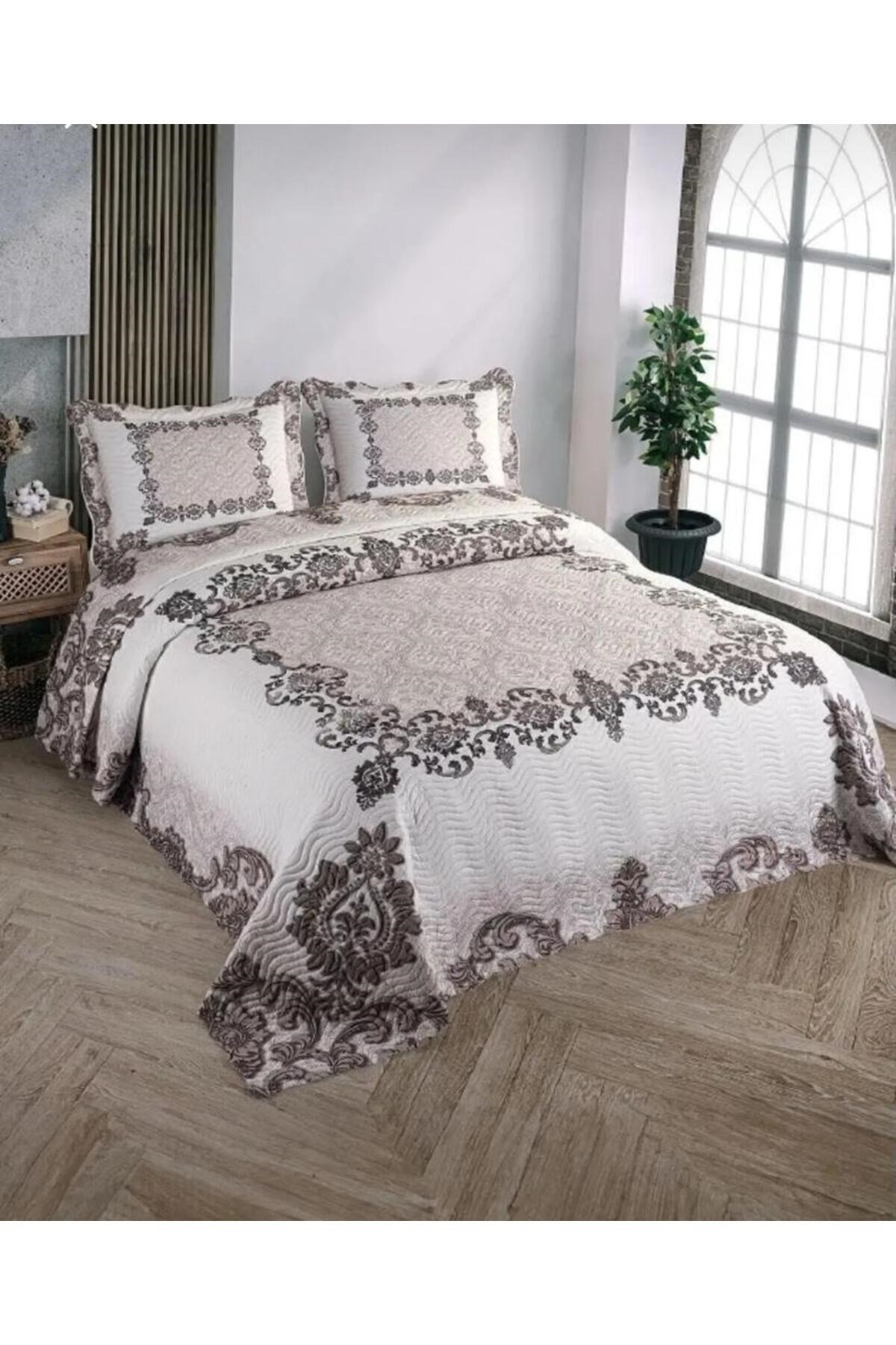 Örtüm Çift Kişilik Microfiber Kapitone Yatak Örtüsü (250 X 260 CM)