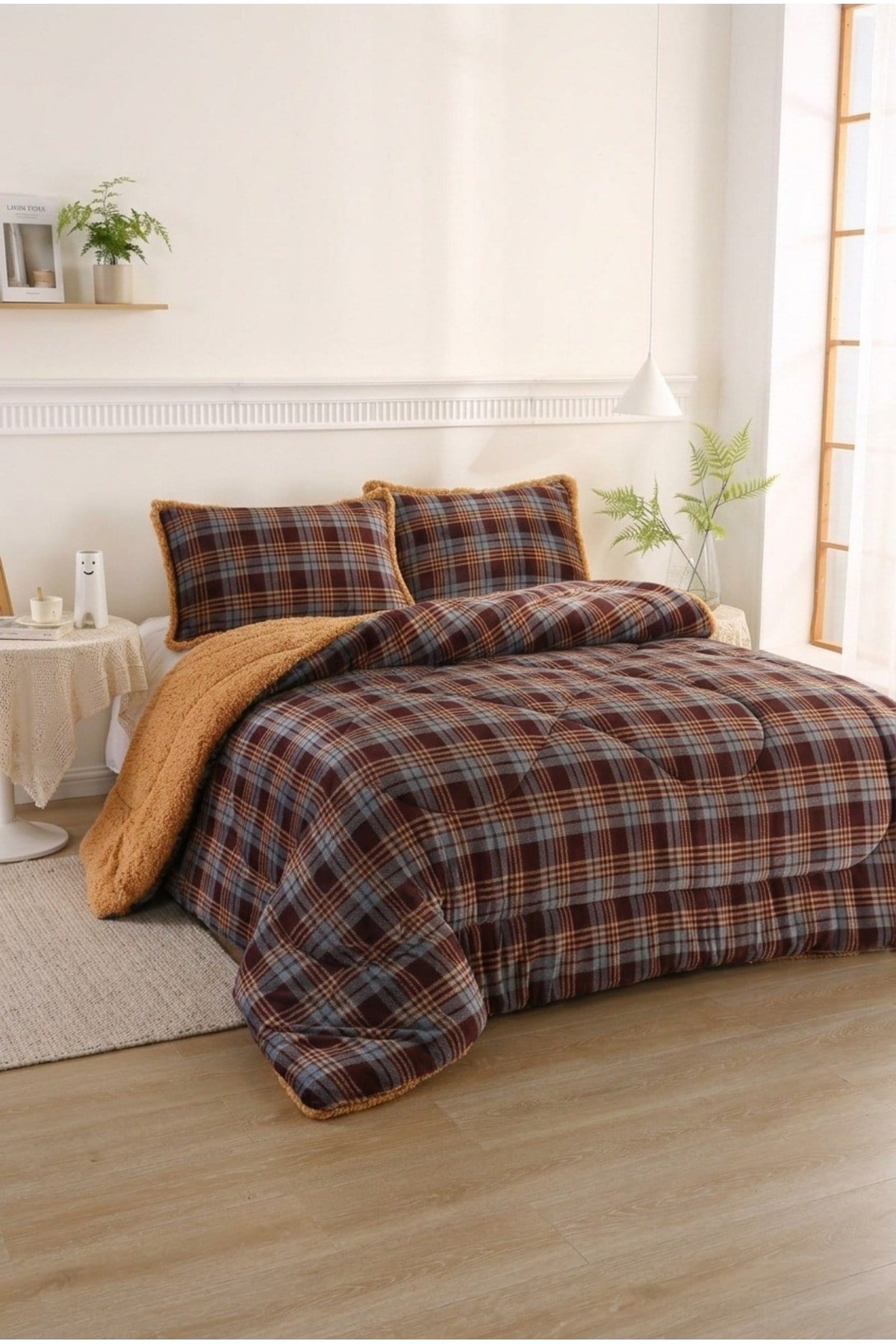 Osotto Çift Kişilik Desenli Comforter Yorgan Seti | 220x240 cm | Şık, Yumuşak Dokulu | Çeyizlik & Günlük Kullanım