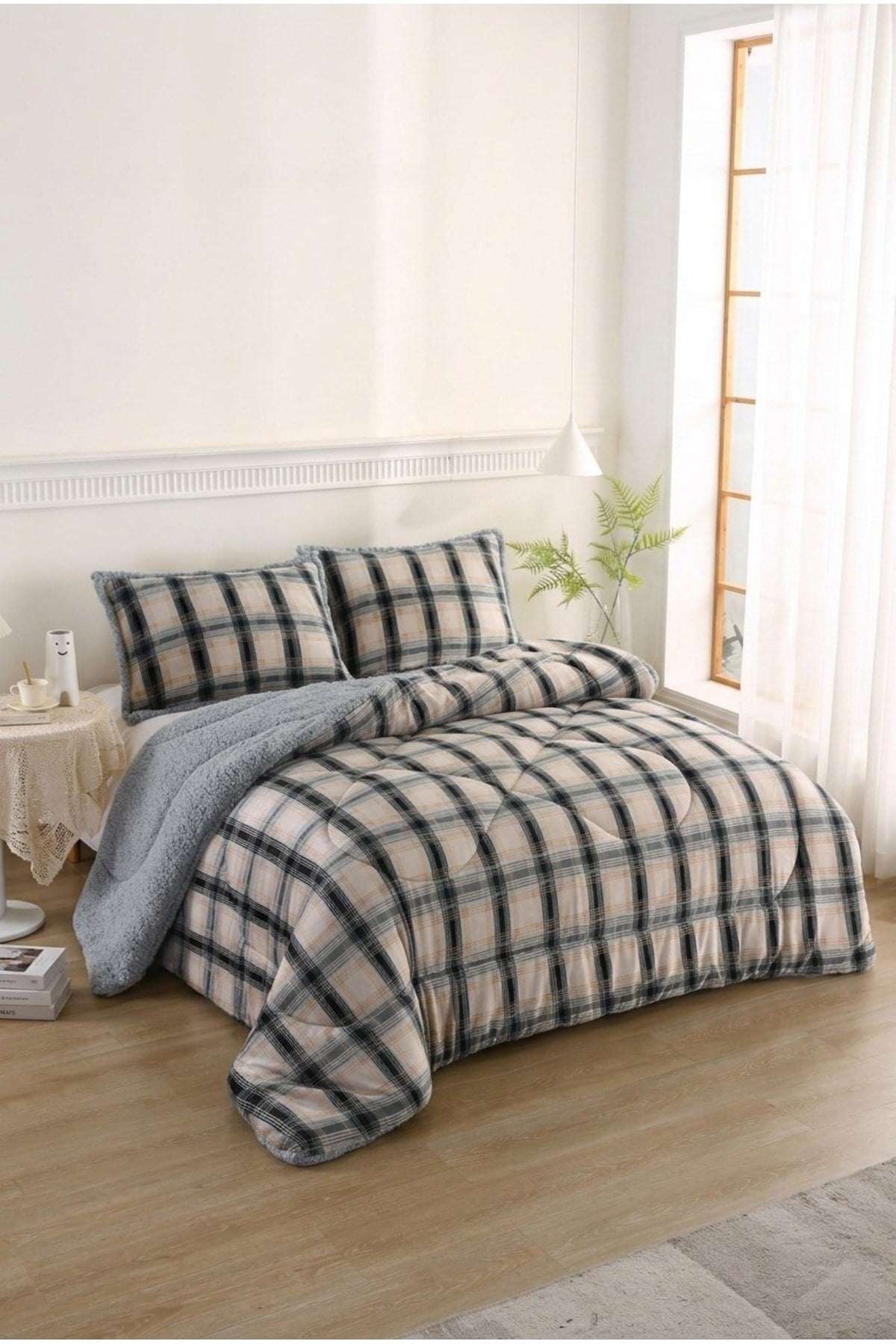 Osotto Çift Kişilik Desenli Comforter Yorgan Seti | 220x240 cm | Şık, Yumuşak Dokulu | Çeyizlik & Günlük Kullanım
