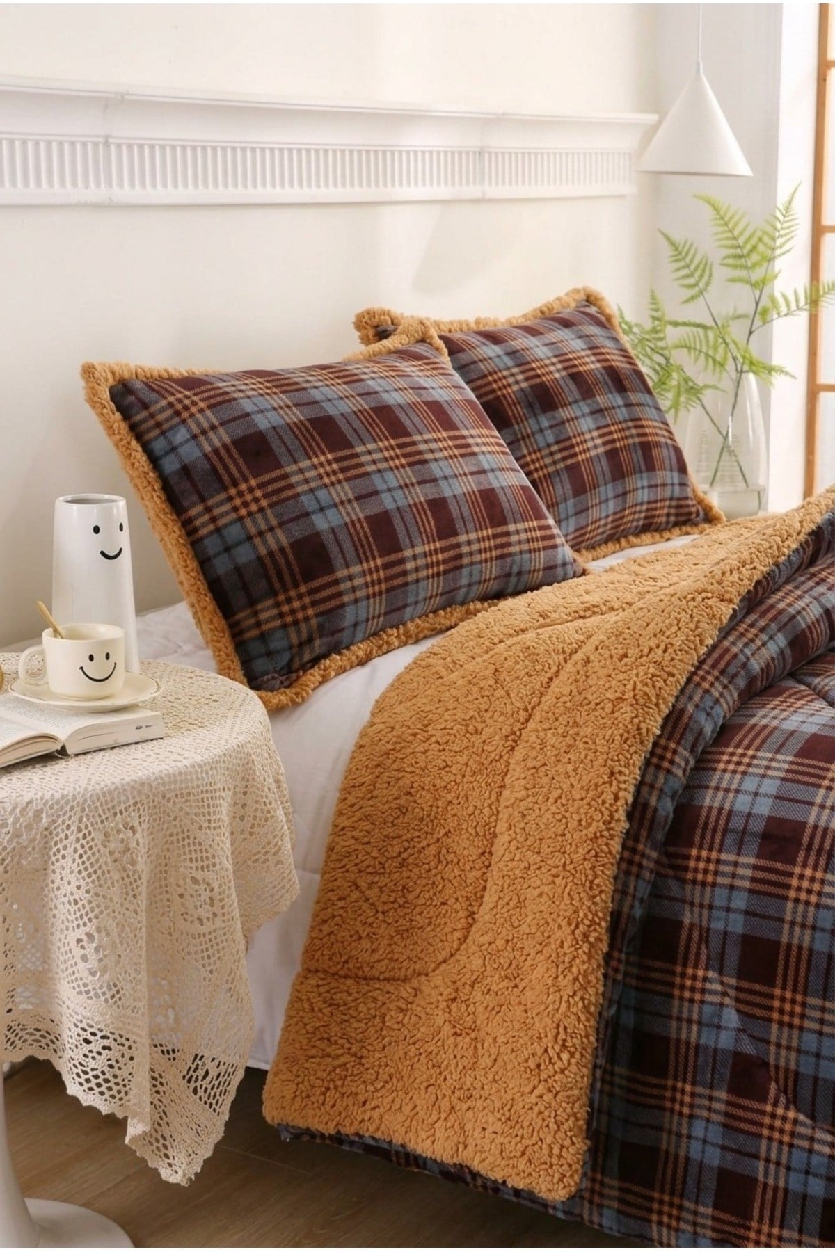Osotto Çift Kişilik Desenli Comforter Yorgan Seti | 220x240 cm | Şık, Yumuşak Dokulu | Çeyizlik & Günlük Kullanım