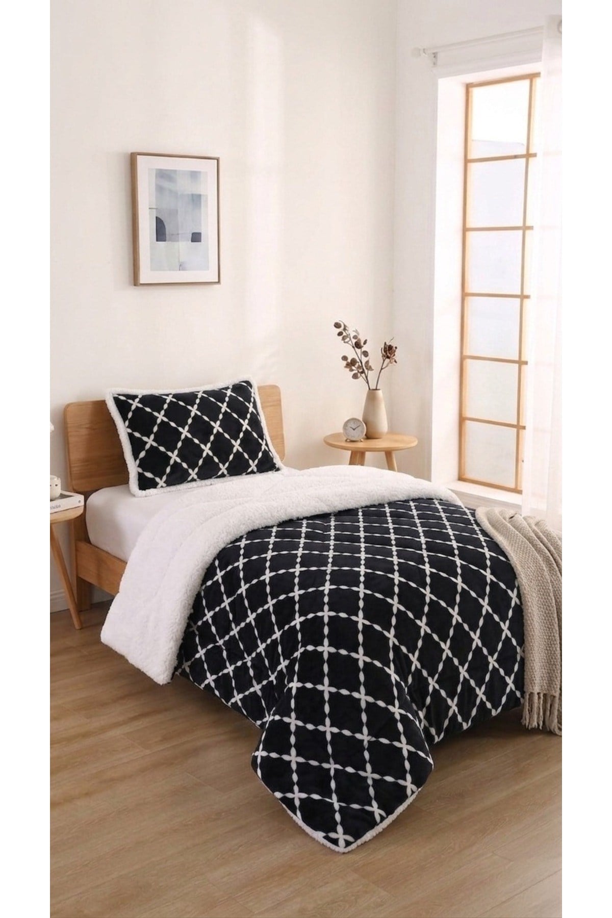 Osotto Tek Kişilik Desenli Comforter Yorgan Seti | 180x230 cm | Yumuşak Dokulu, Şık ve Konforlu | Günlük Kullanım