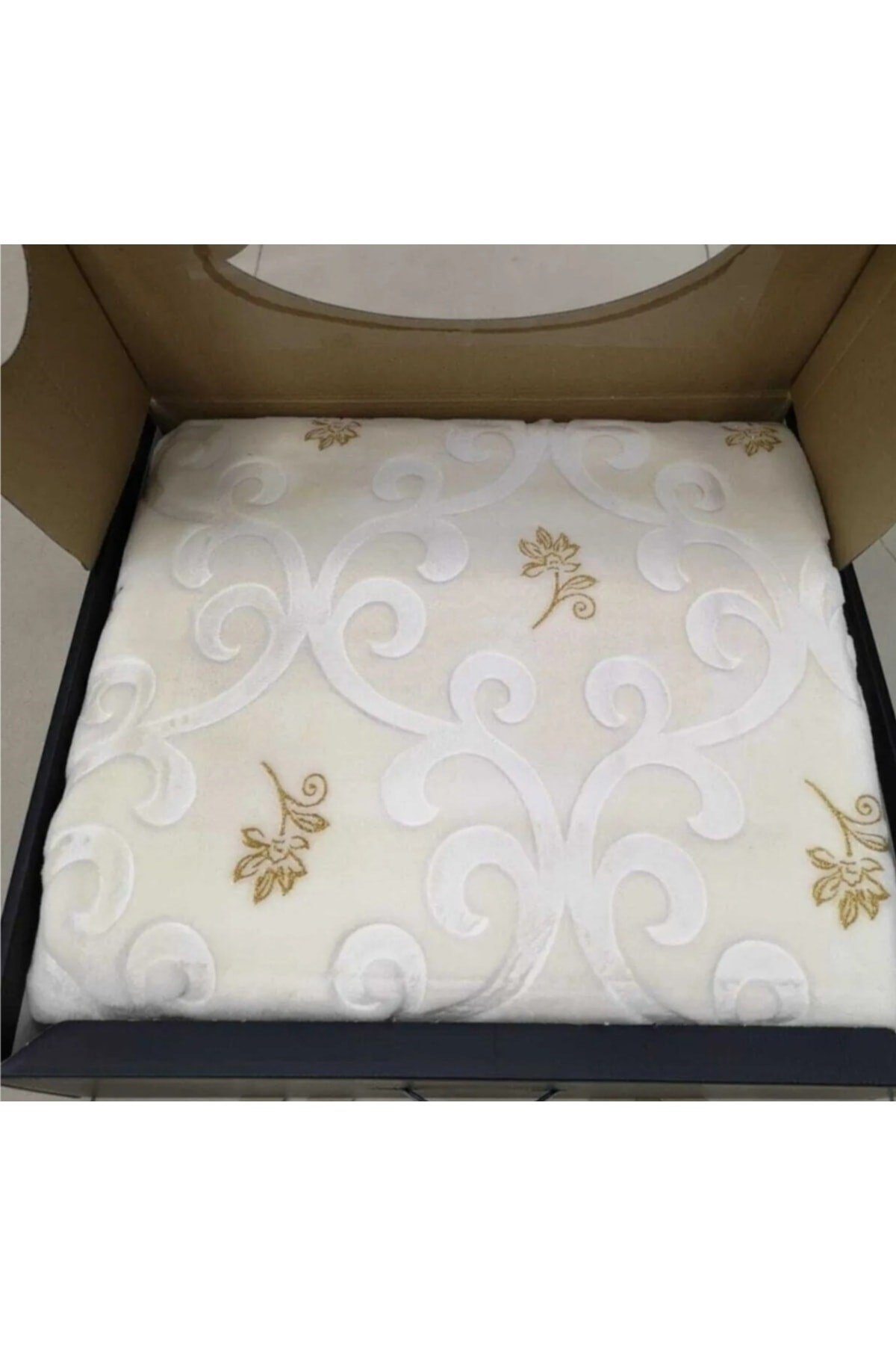 Pırıltı Çift Kişilik Battaniye-gold Işleme-220x240