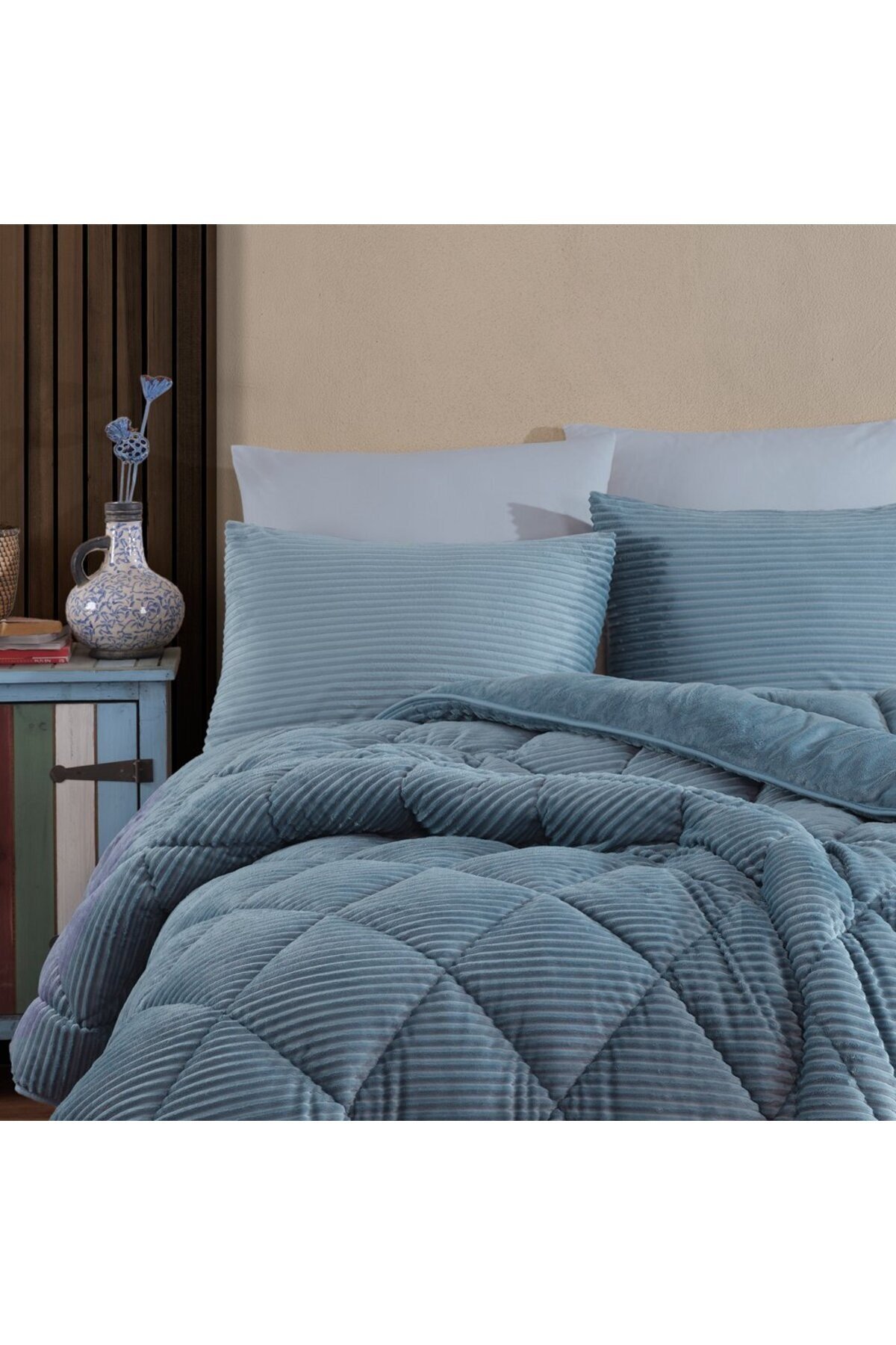 Premium Soft Çift Kişilik Yorgan Seti, Yorgan ve 2 Adet Yastık Kılıfı