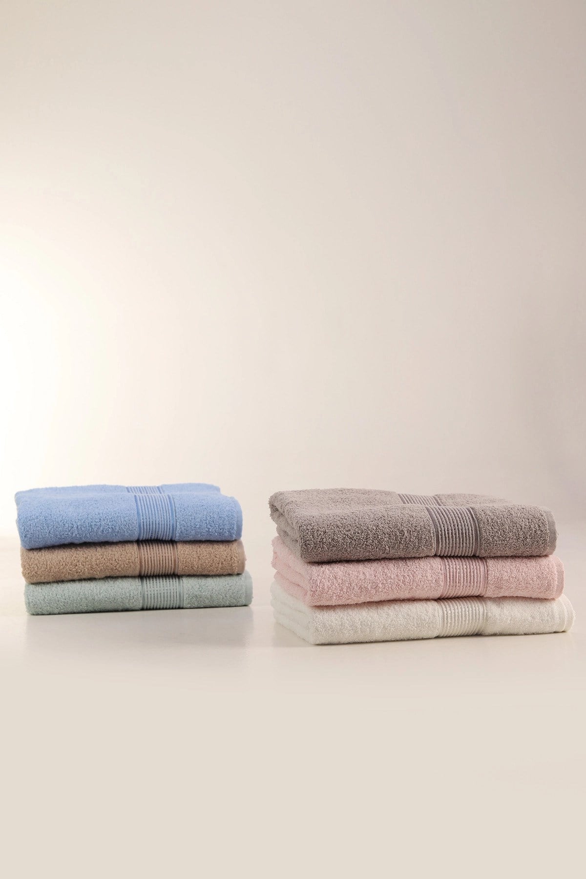 Saraylı Jakarlı Büyük Boy Banyo Havlusu Seti | 6 Adet | 90x150 cm | %100 Pamuk Konfor | Yüksek Emici