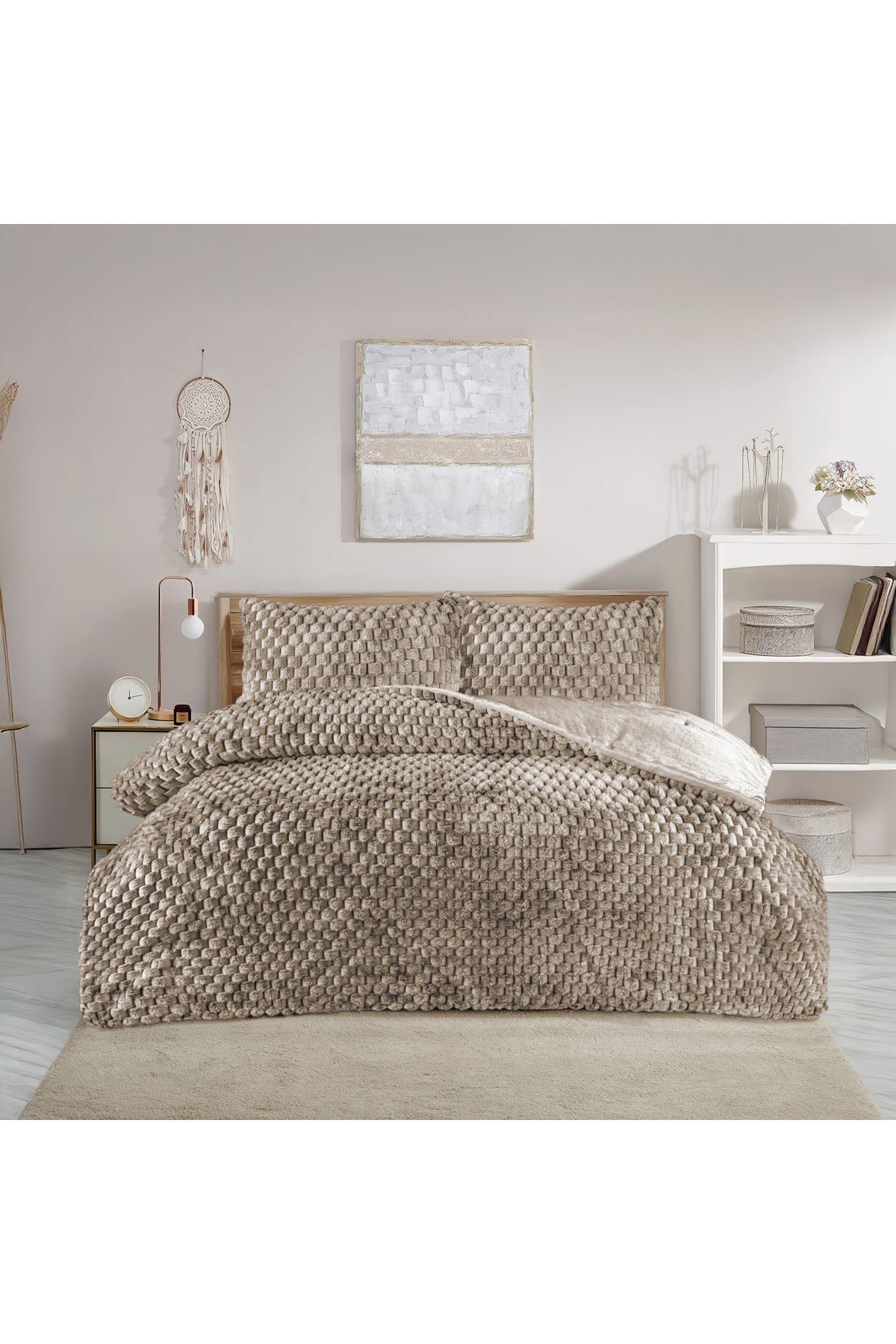 Sherpa Comforter Yorgan Seti Bej