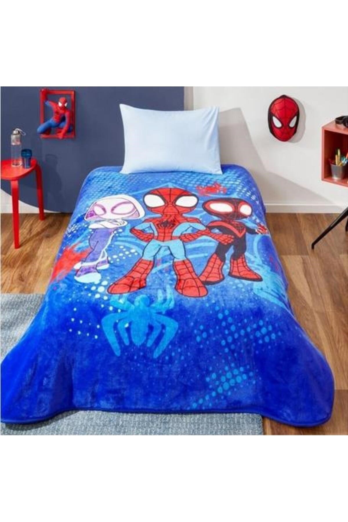 Taç Lisanslı Spidey And Friends Tek Kişilik Battaniye