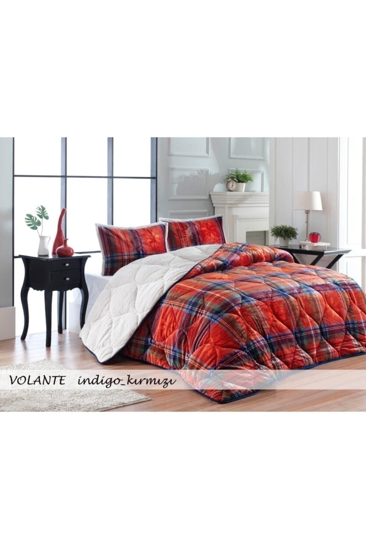 Unisex Kırmızı Çift Kişilik Yorgan Set