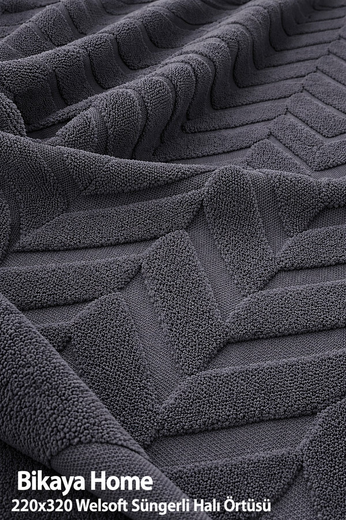 Welsoft Süngerli Halı Örtüsü 220x320 cm | Yumuşak Dokulu | Modern Salon & Oturma Odası Dekoru