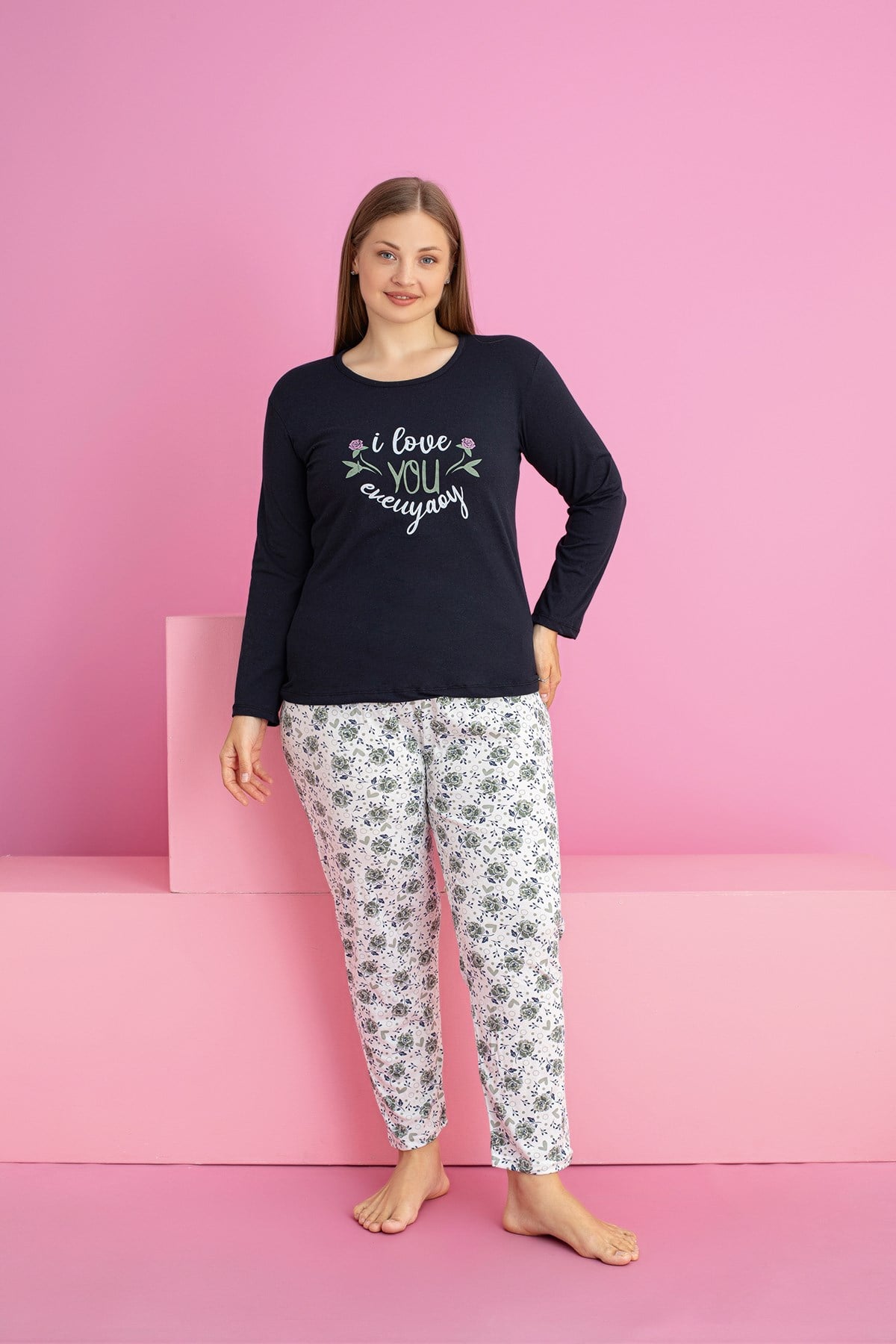 Büyük Beden SÜPREM Pijama Takımı
