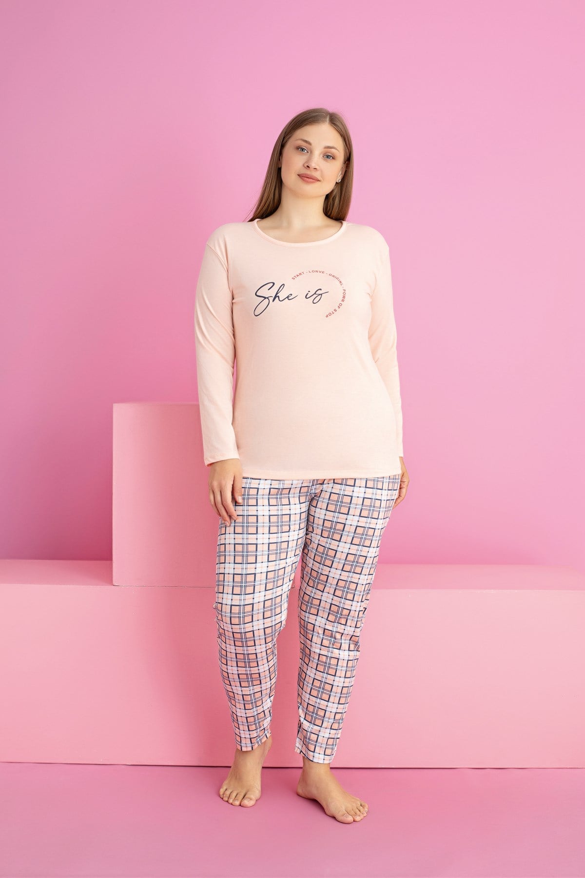 Büyük Beden SÜPREM Pijama Takımı