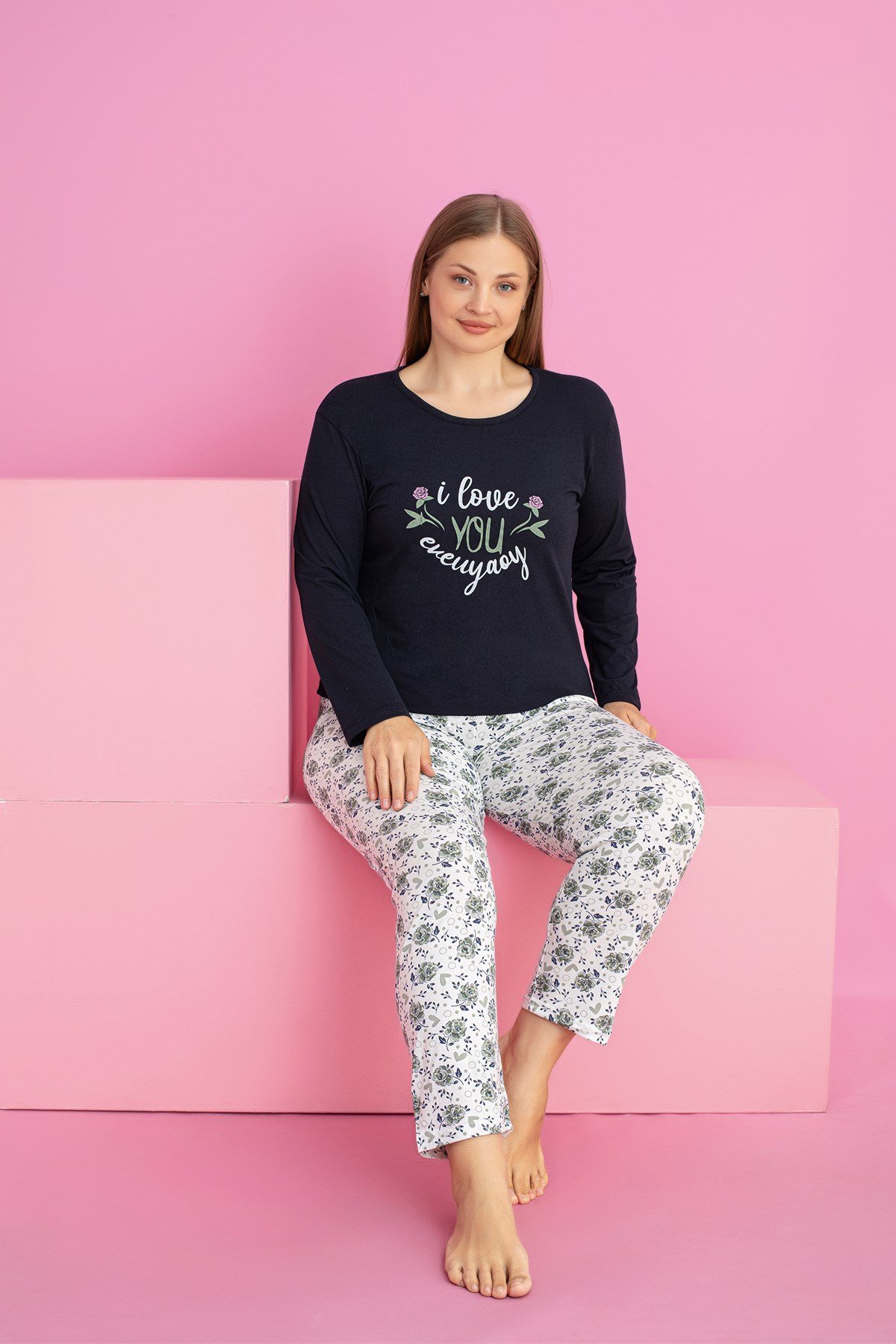 Büyük Beden SÜPREM Pijama Takımı