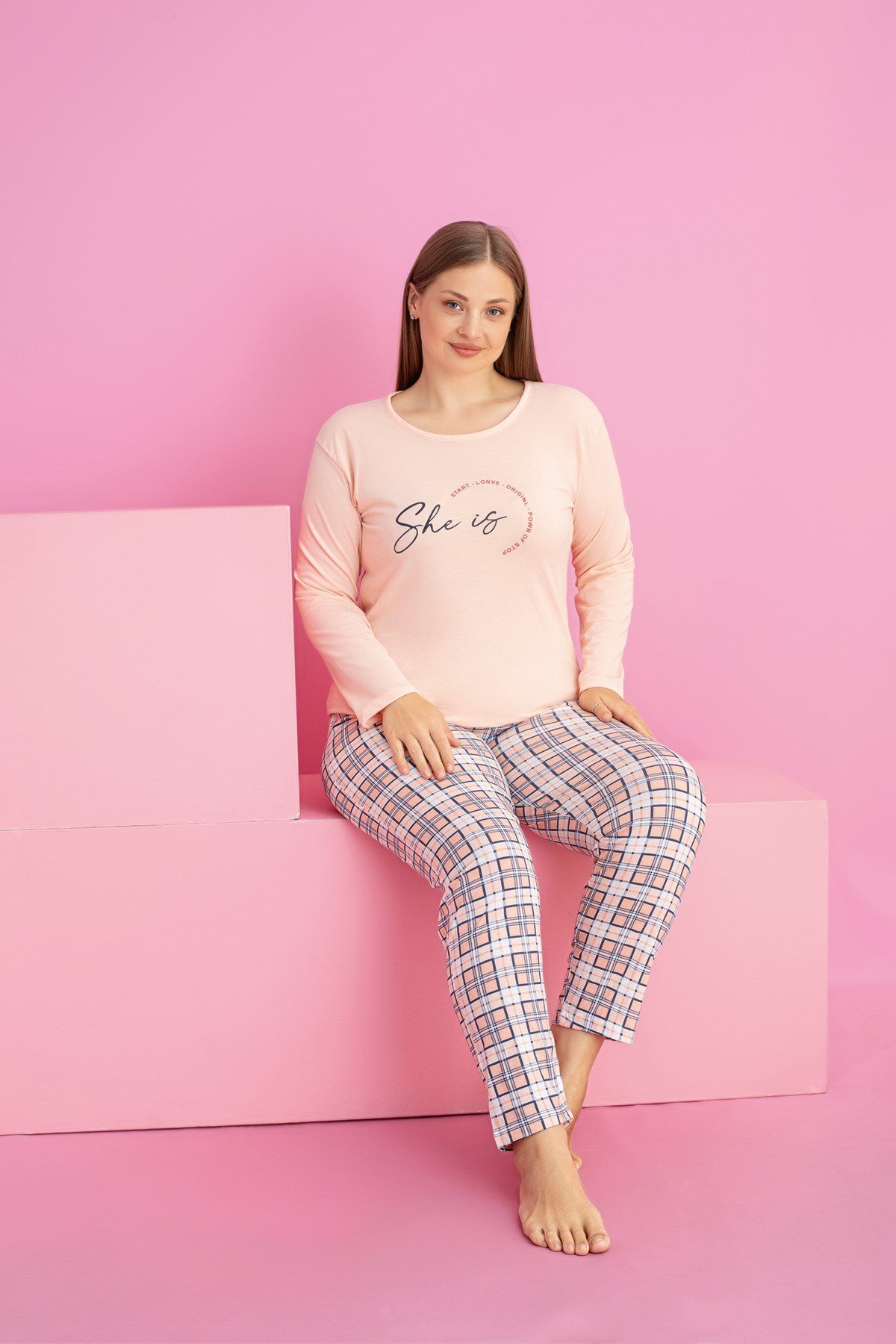 Büyük Beden SÜPREM Pijama Takımı