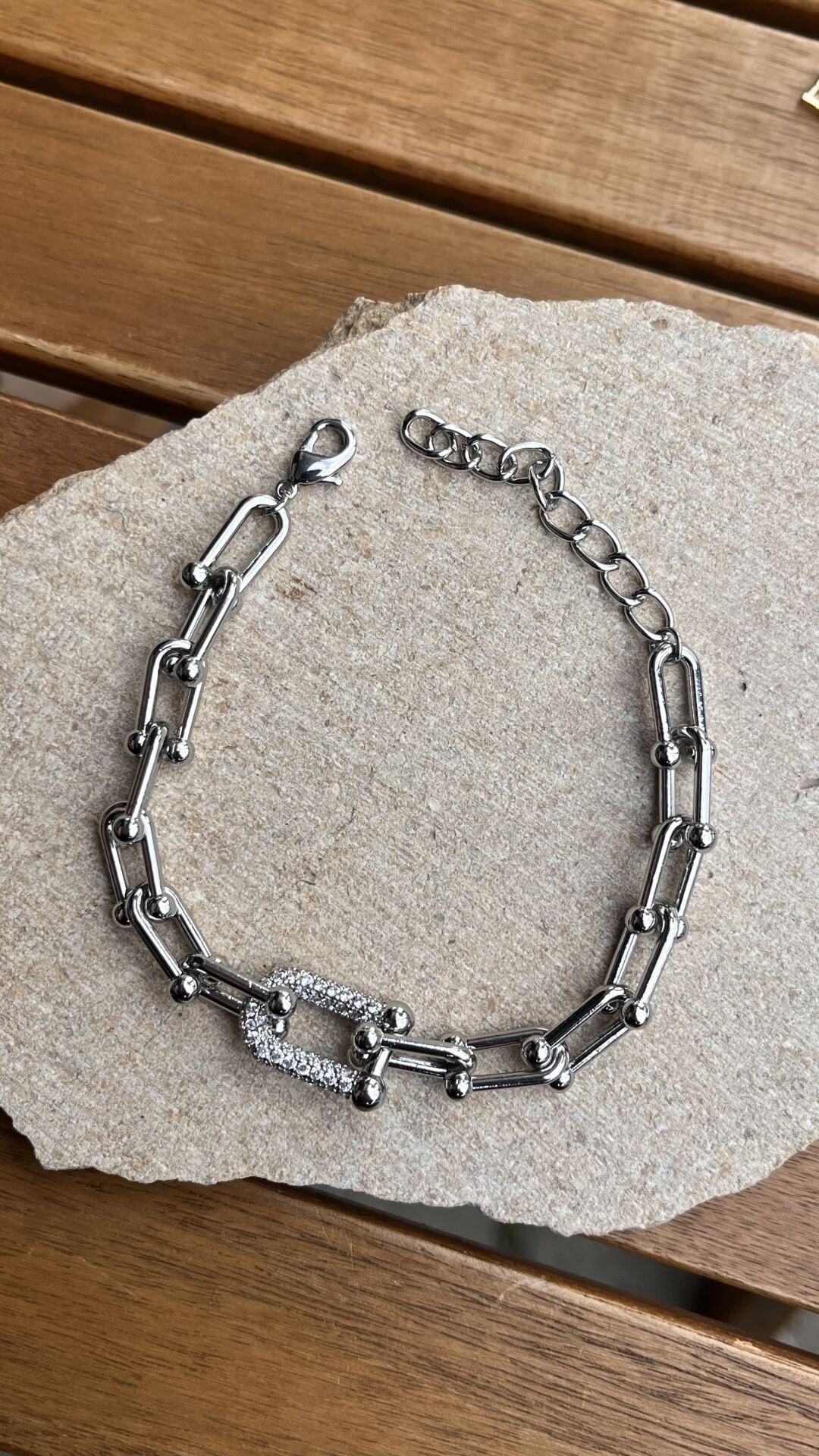 14K Tiffany Desen Gümüş Bileklik