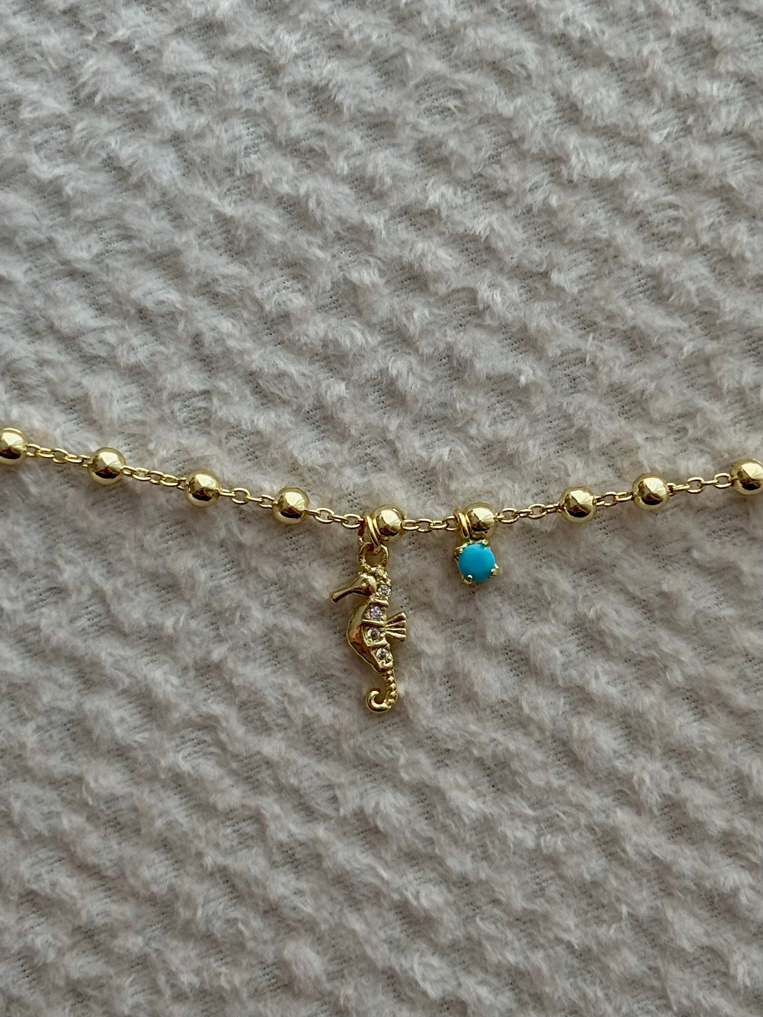 Deniz Atı Charmlı Gold Halhal