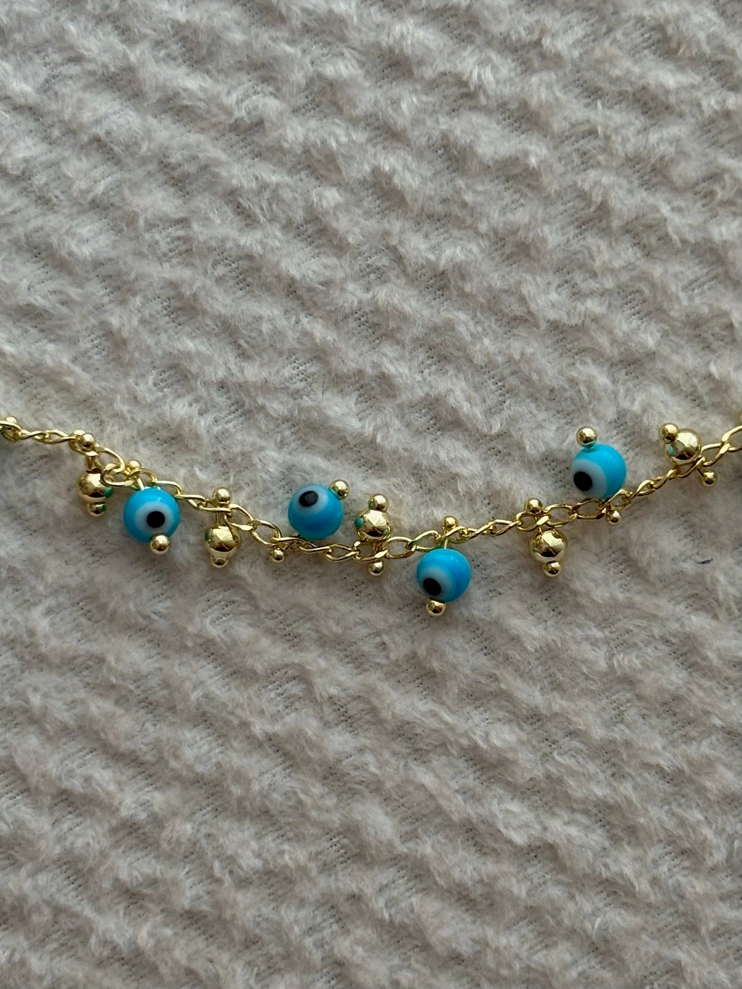 Göz Charmlı Gold Halhal