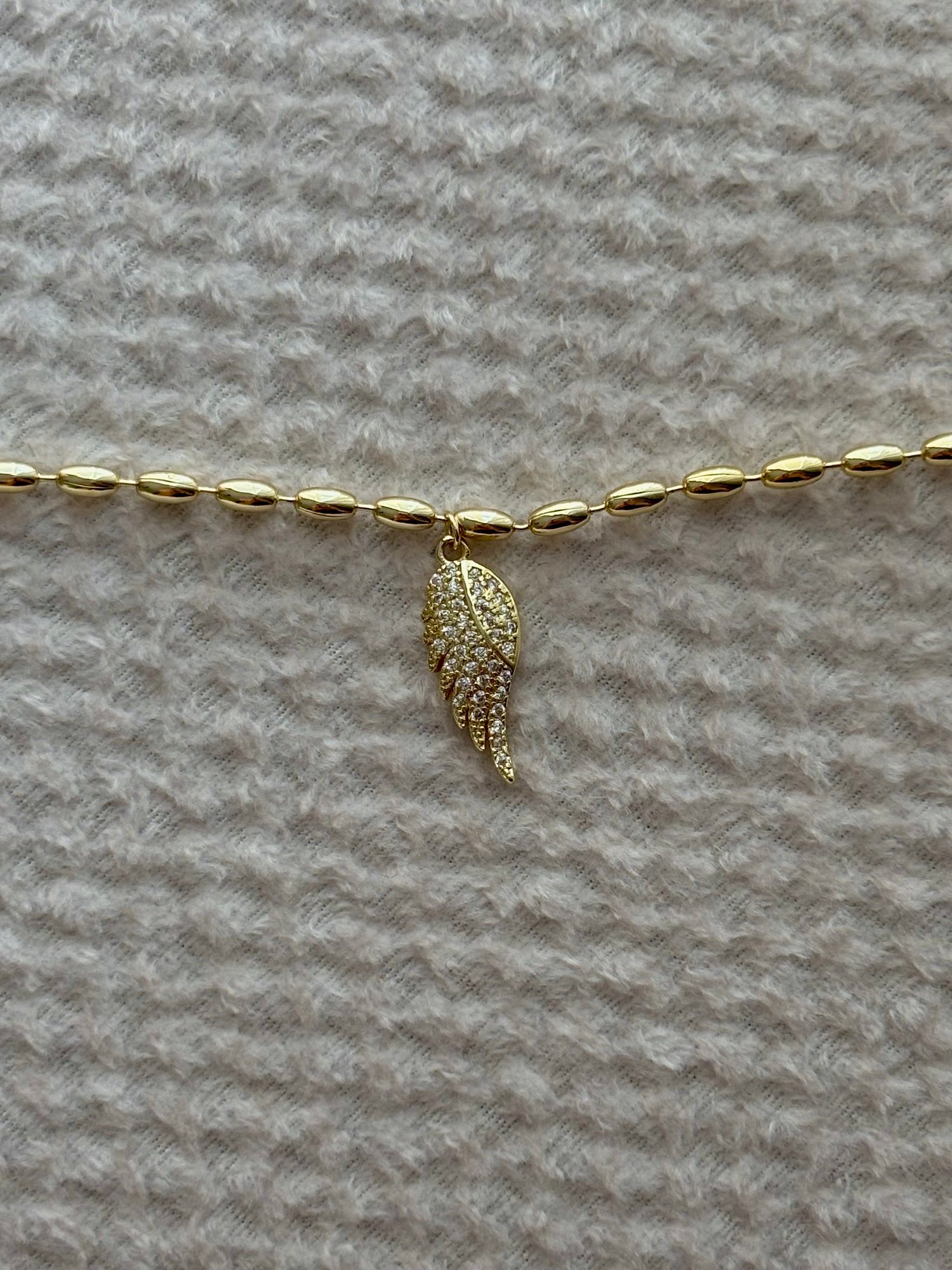 Kanat Charmlı Gold Halhal