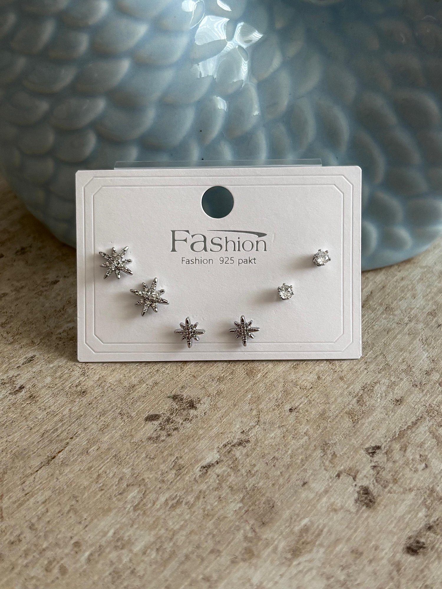 Kuzey Yıldızı Silver Altılı Küpe