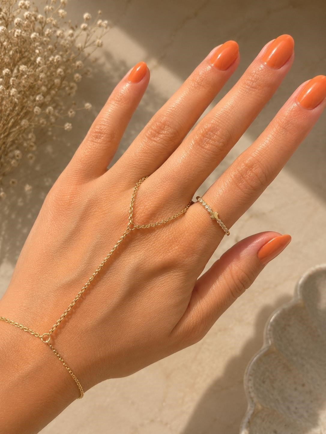 Minimal Yonca Gold Yüzük