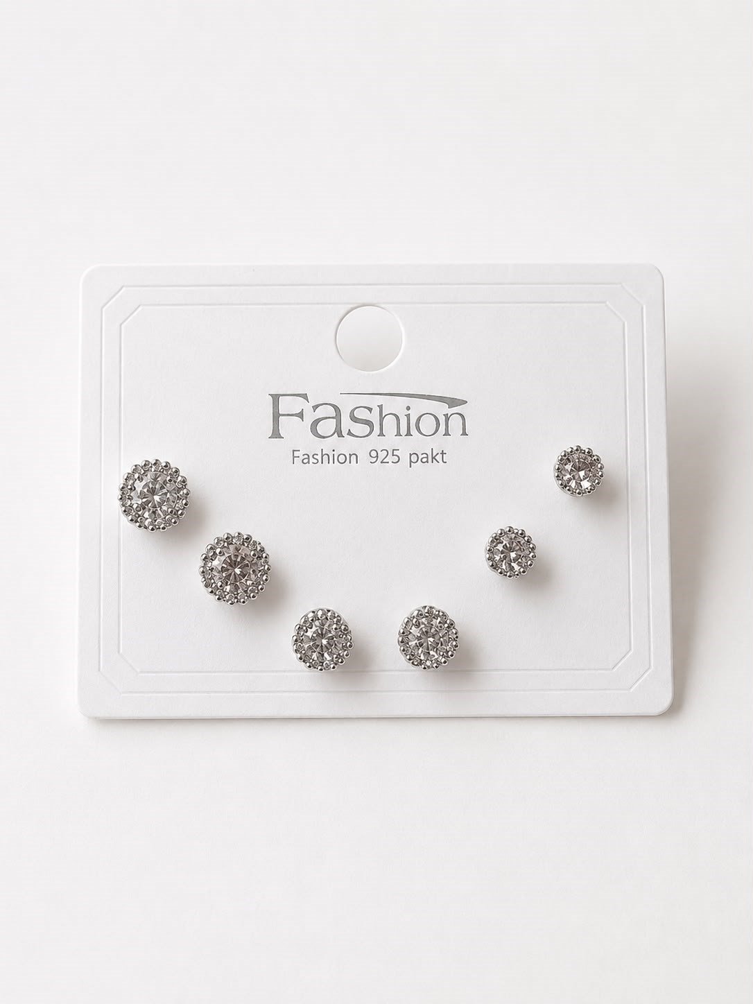 Tek Taş Silver Altılı Küpe
