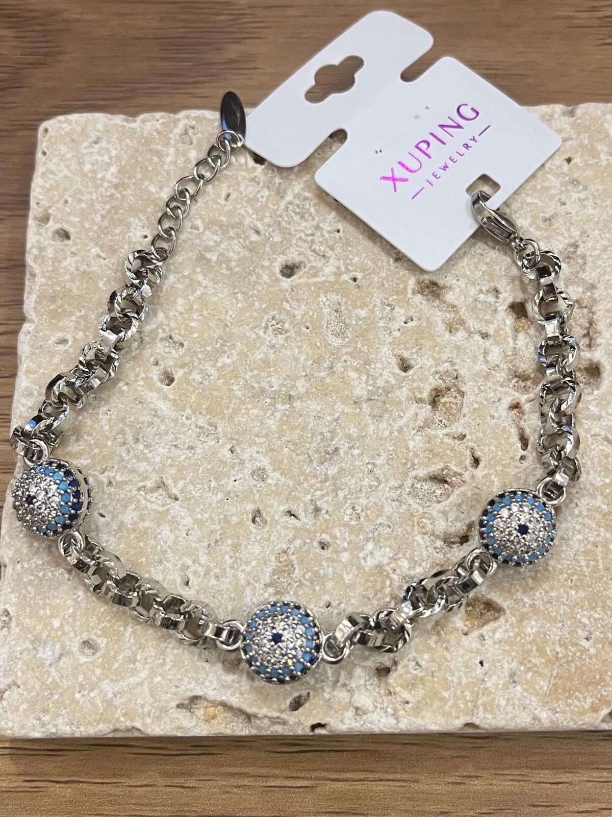 Üç Nazar Toplu Silver Bileklik