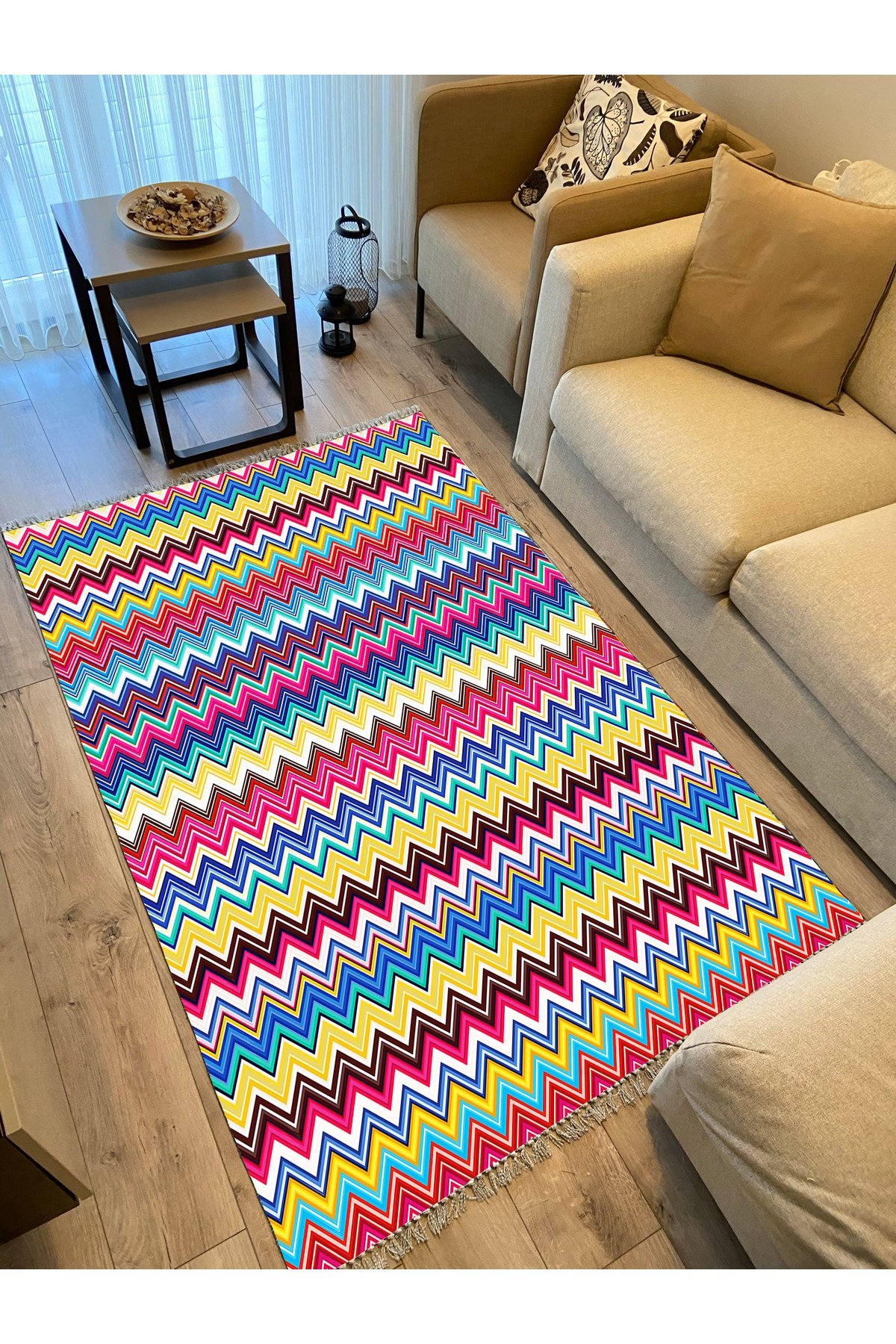 Cotton Kilim 76 Cok renkli Etnik Bohem Stil Pamuk Taban