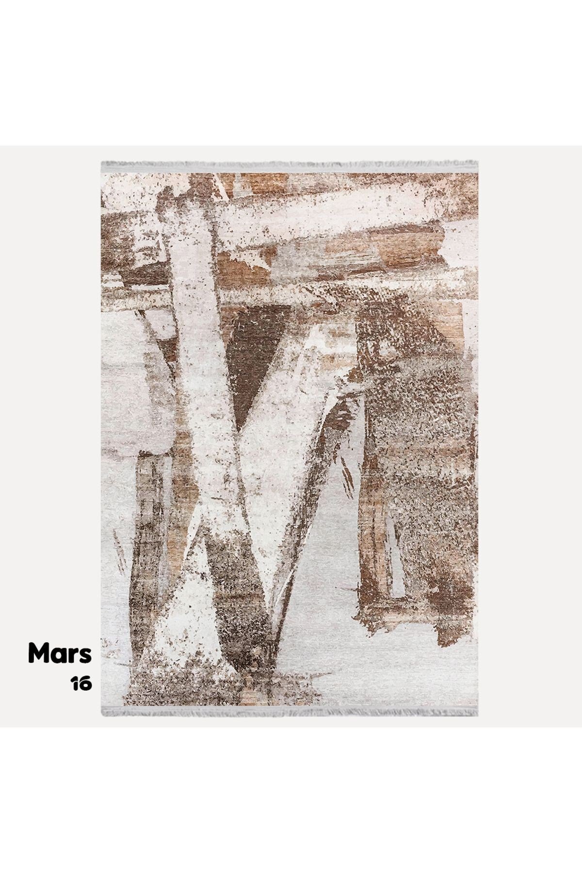 Mars16 Fırça Desenli Yıkanabilir Kaymaz Pamuk Tabanlı Salon Halısı, Koridor Ve Mutfak Halısı