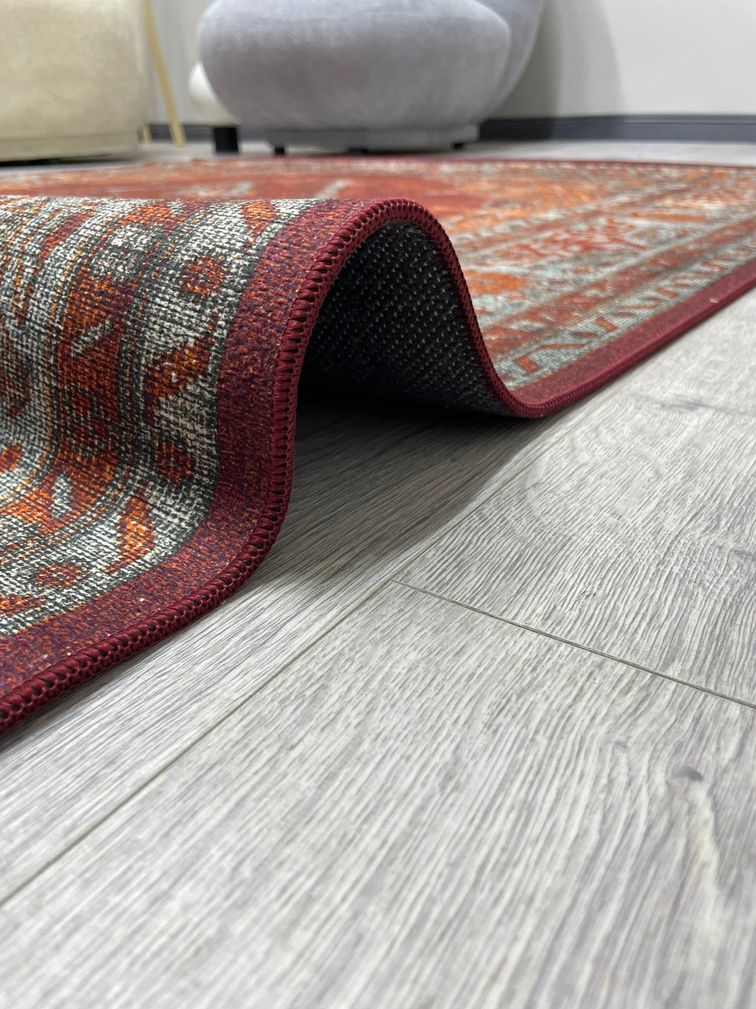 Outlet Dijital Baskılı Oturma Odası, Salon, Pamuk Taban Halı