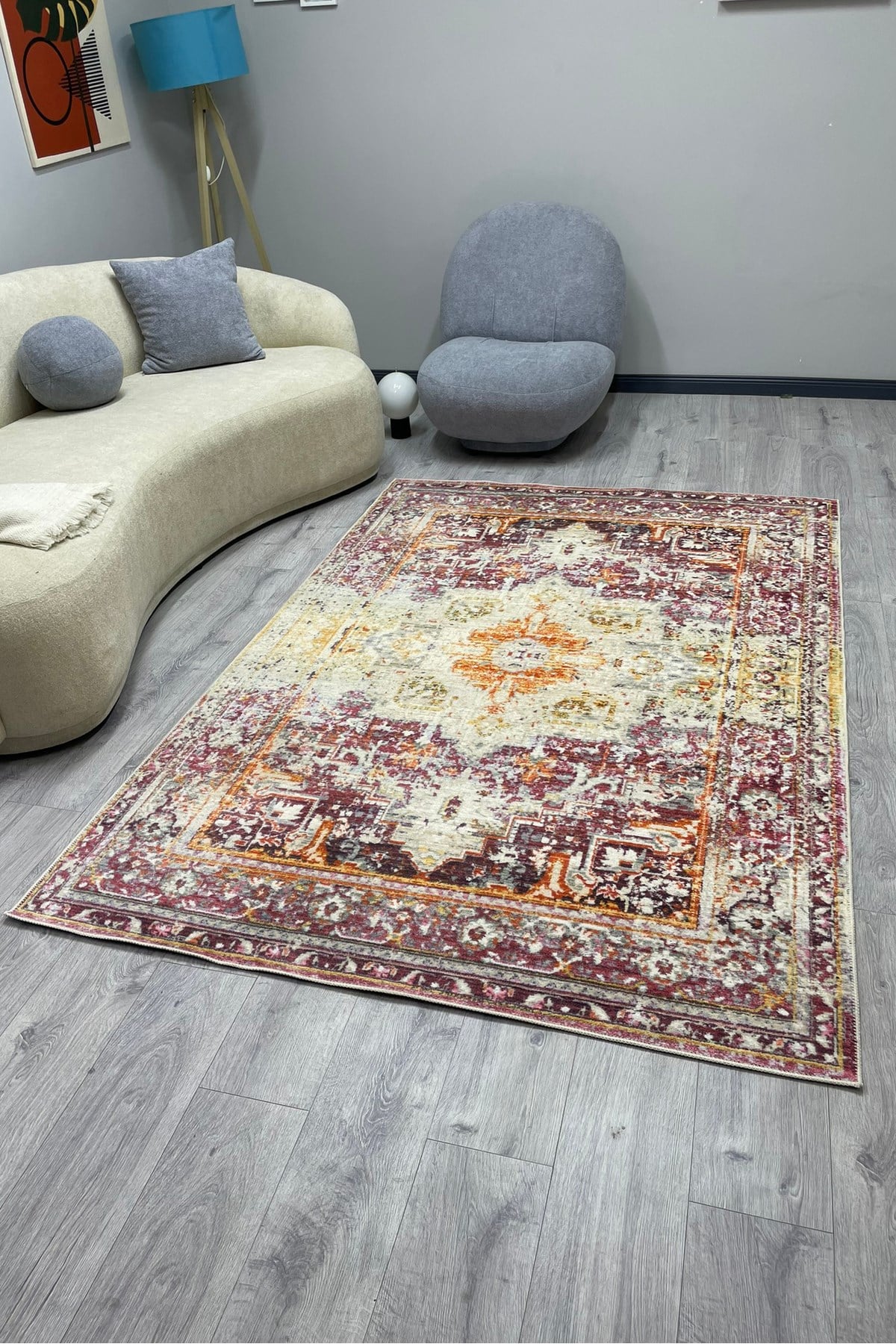 Outlet Dijital Baskılı Oturma Odası, Salon, Antre Hol Pamuk Taban Halı