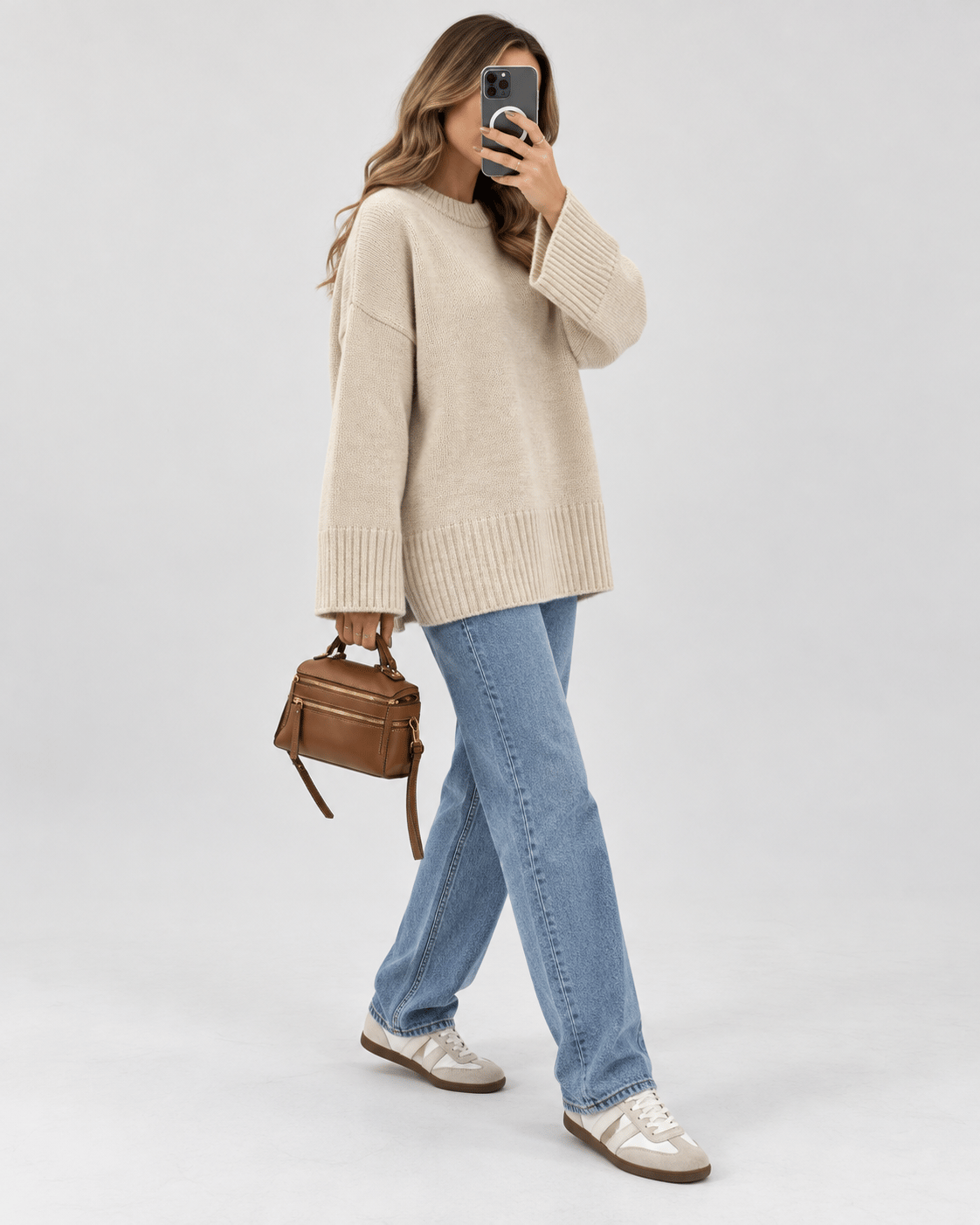 Lily Oversize Triko Kazak-Bej