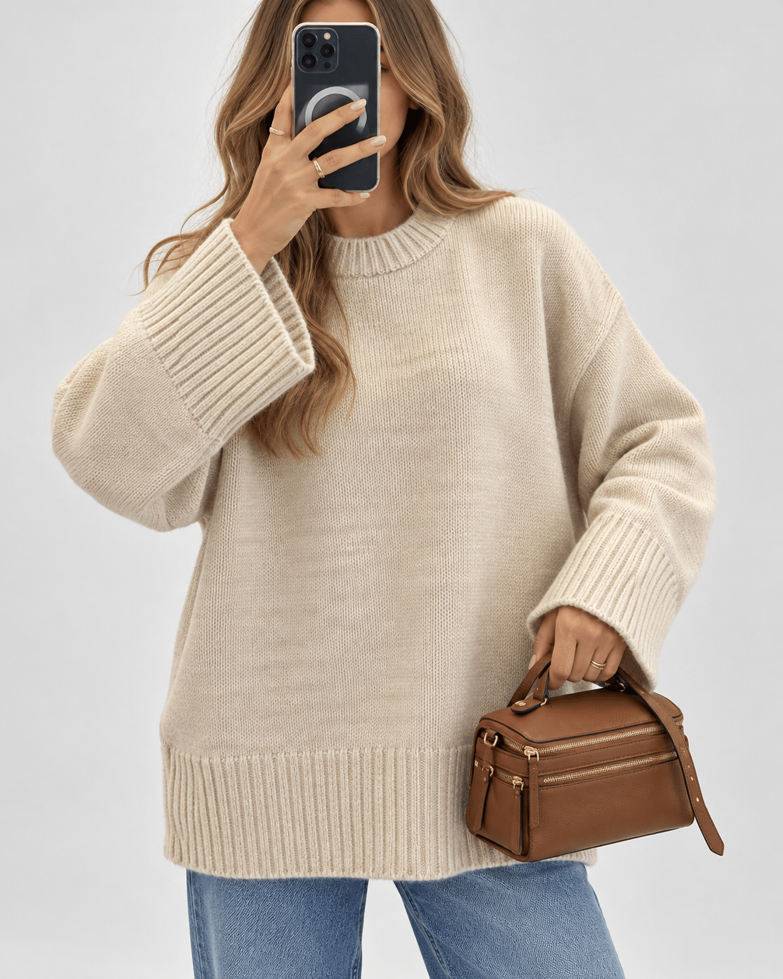 Lily Oversize Triko Kazak-Bej