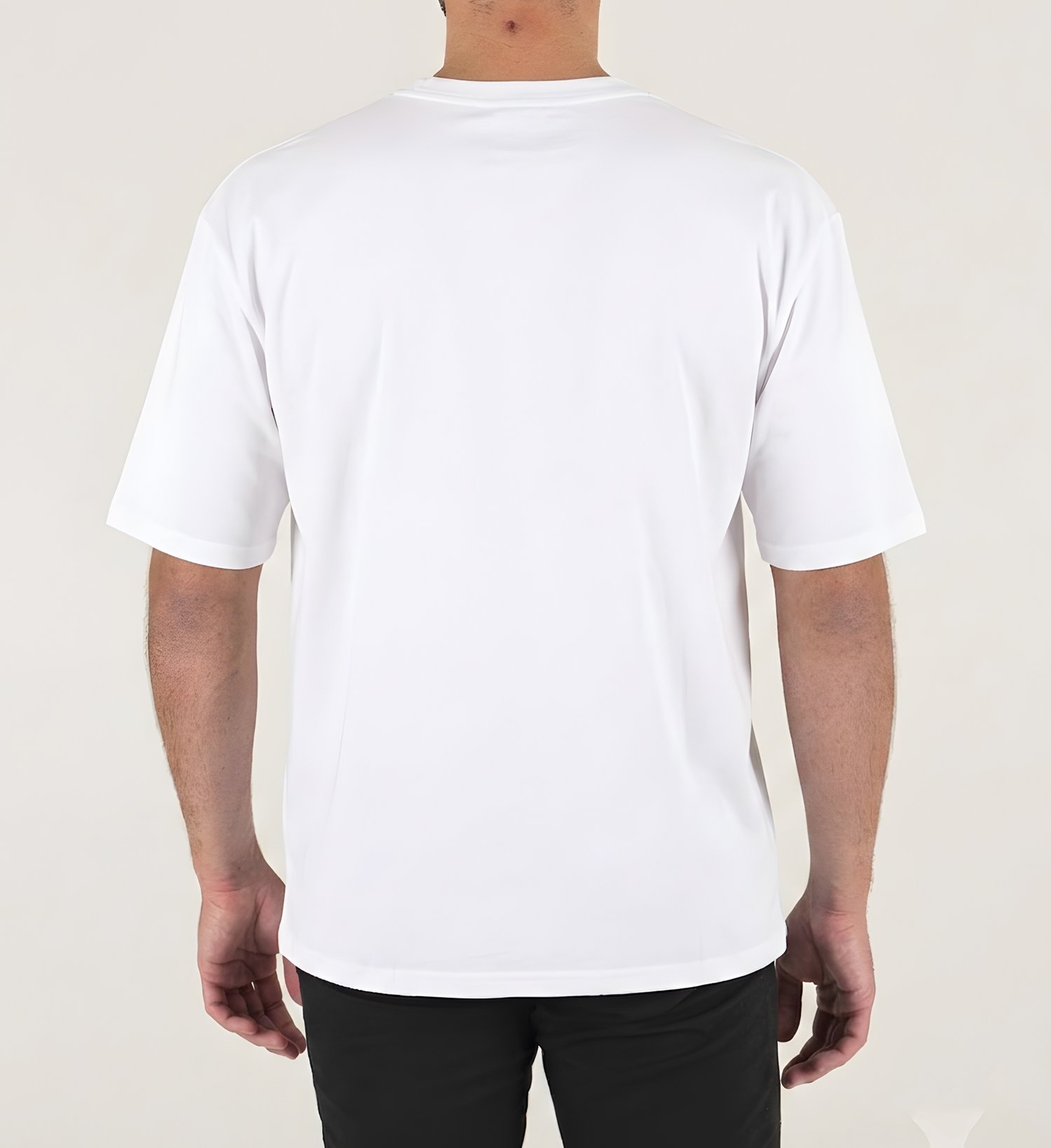 Beyaz Baskılı Oversize Tişört