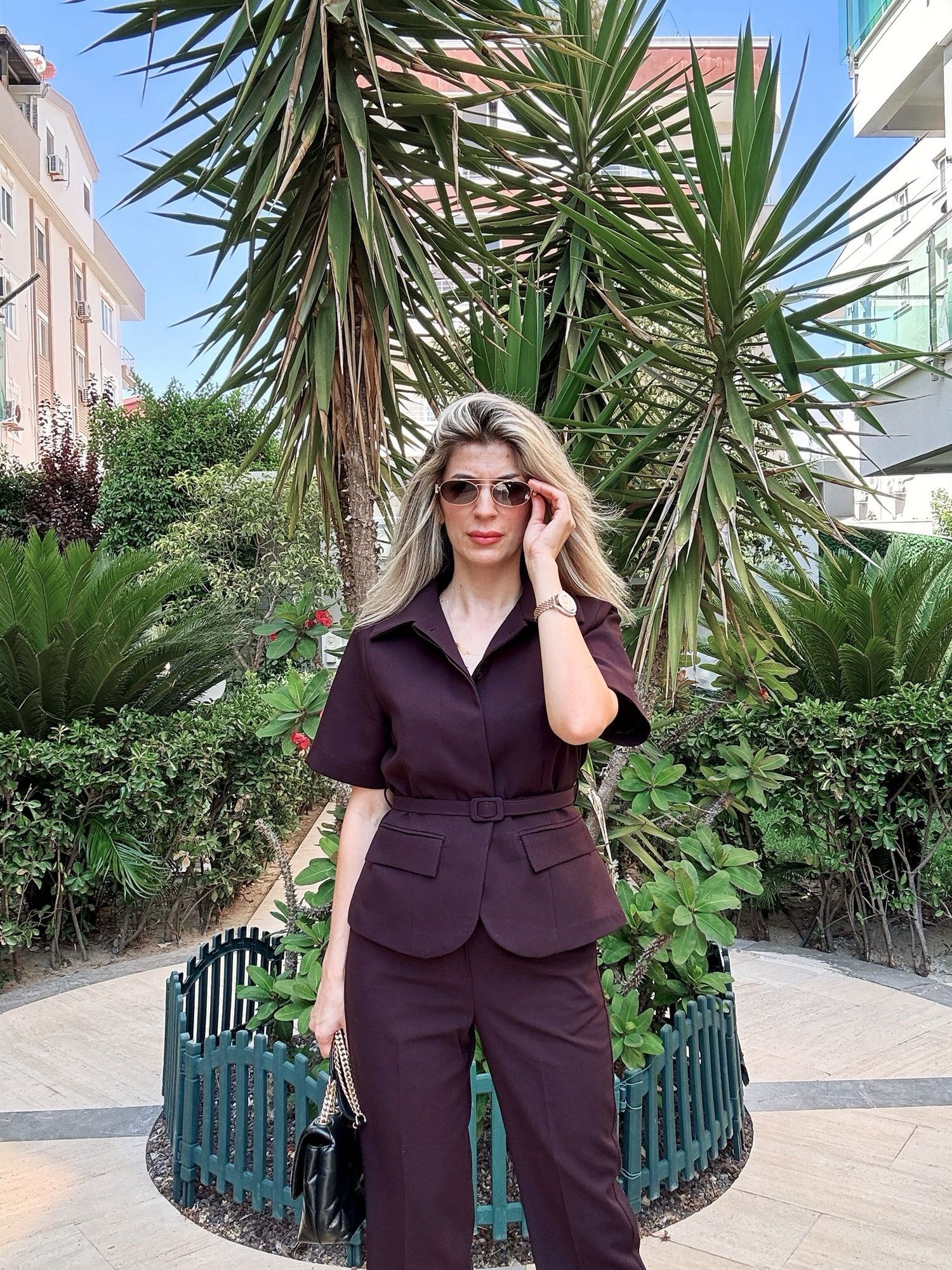 KEMERLİ CEKET PANTOLON TAKIM