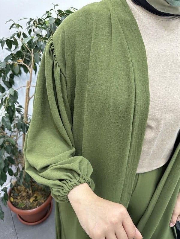 2’ Lİ AYROBİN YIRTMAÇLI ABAYA TAKIM