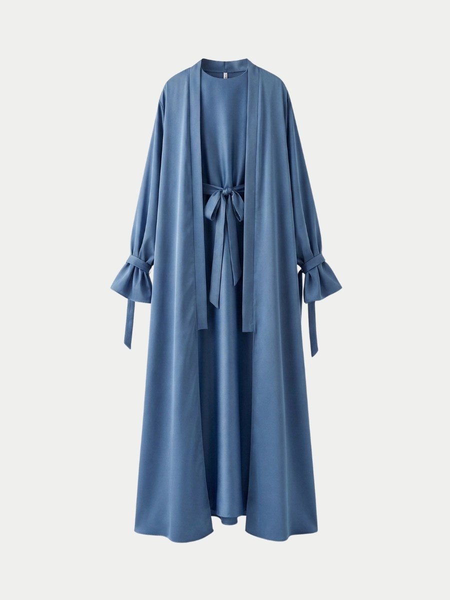 2’Lİ ZARA SATEN ABAYA TAKIM / İÇLİKLİ