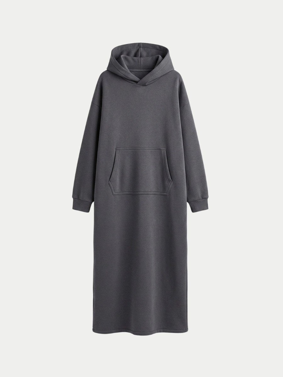 KAPÜŞONLU KIŞLIK SWEAT ELBİSE