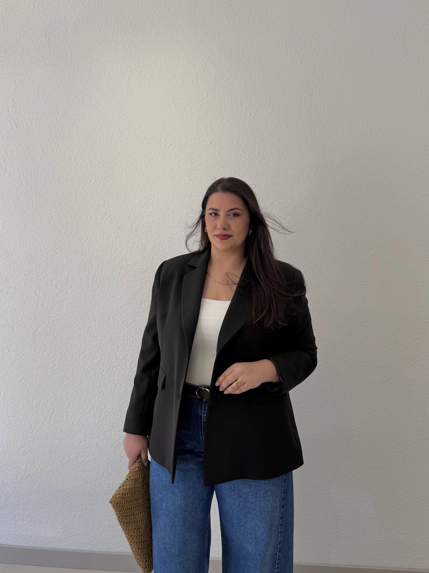 OVERSİZE ASTARLI BLAZER CEKET - ACI KAHVE