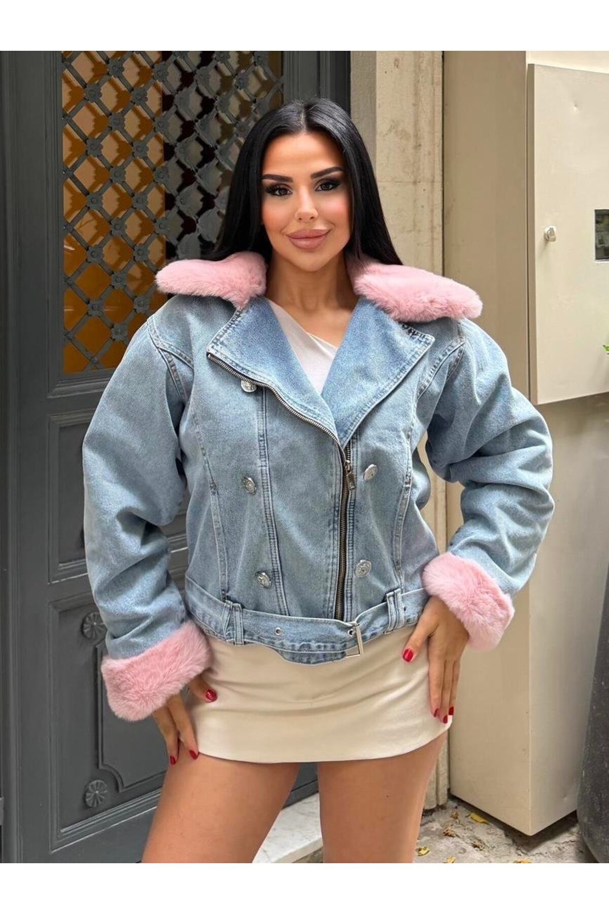 Cooper  Detaylı Denim Ceket