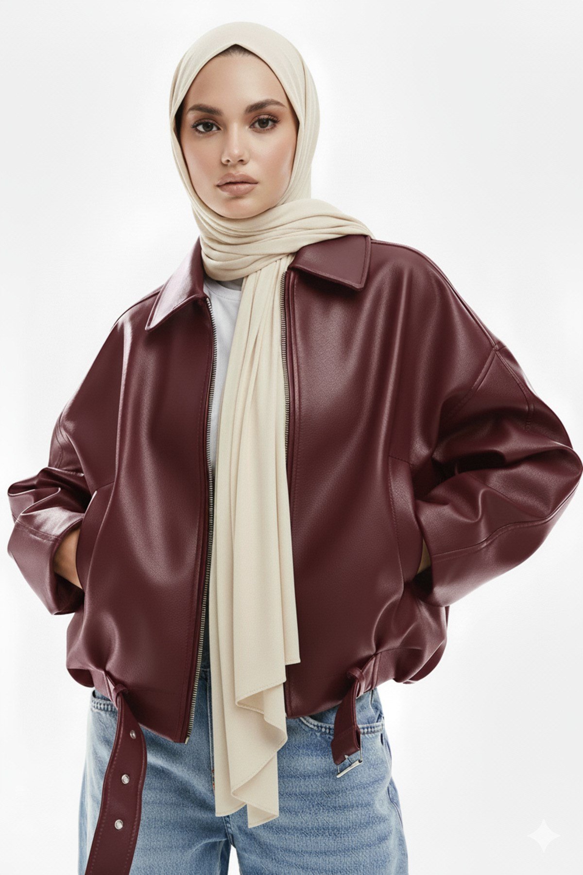 Geniş Kolu P&B Bomber Ceket