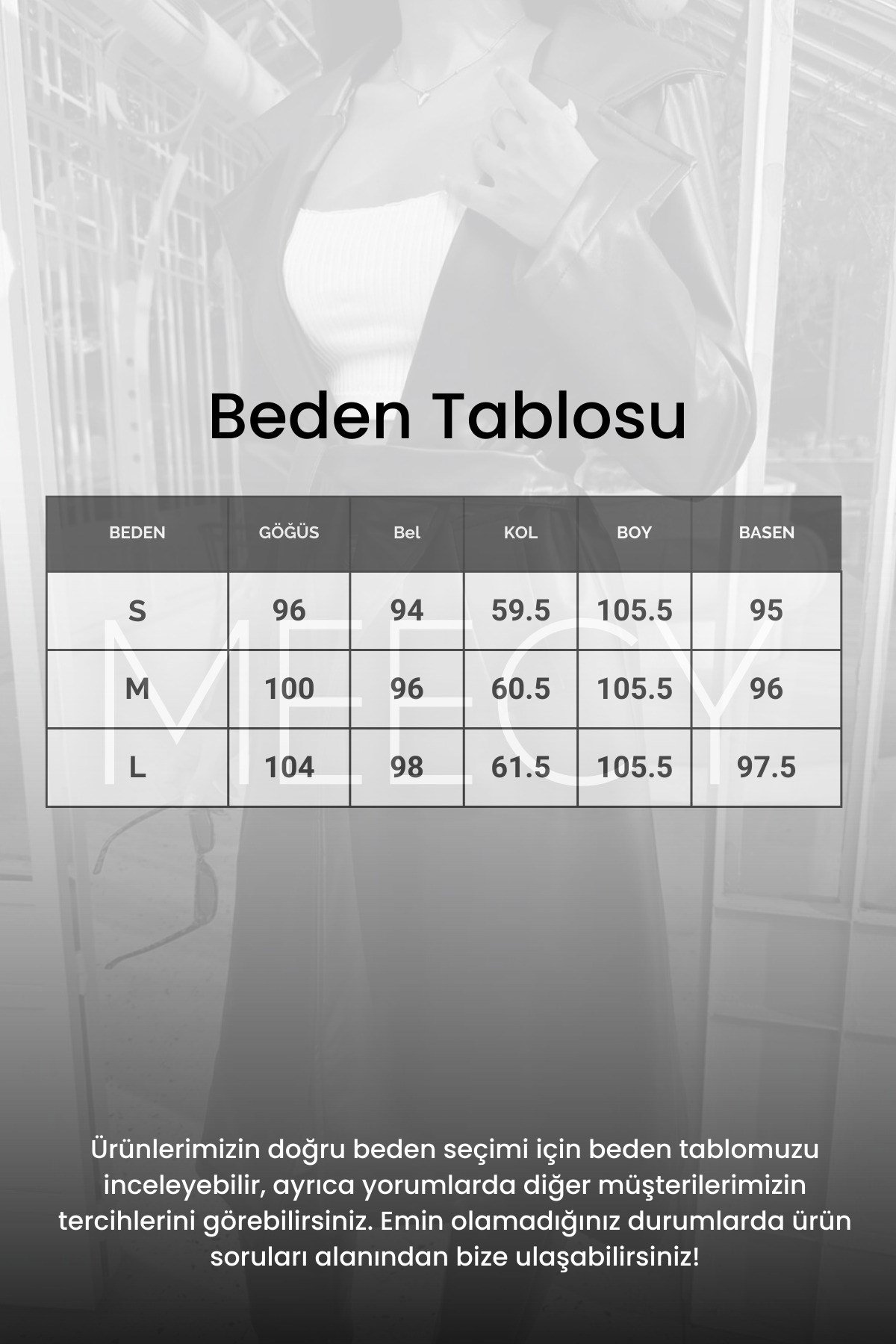 Kadın Bordo Kuşaklı Uzun Deri Pardesü
