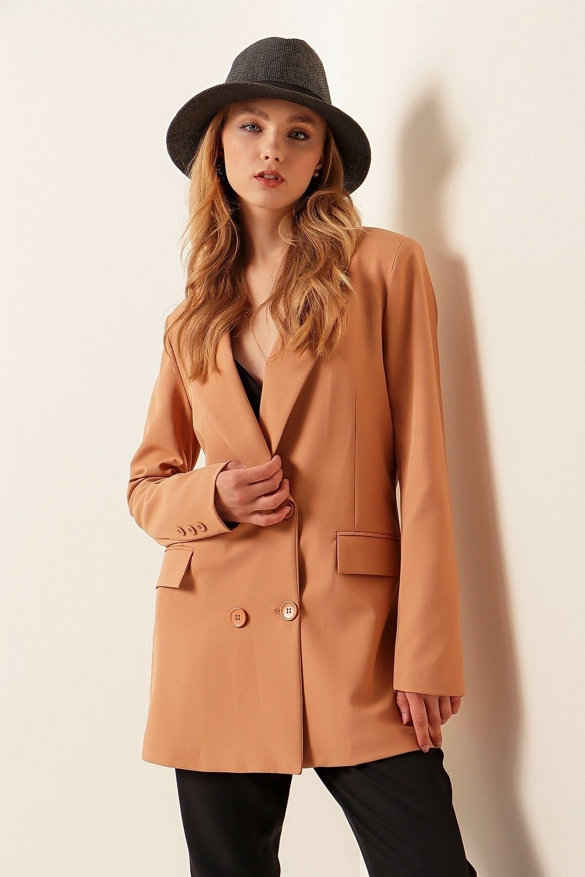 Kadın Kahve Blazer Ceket