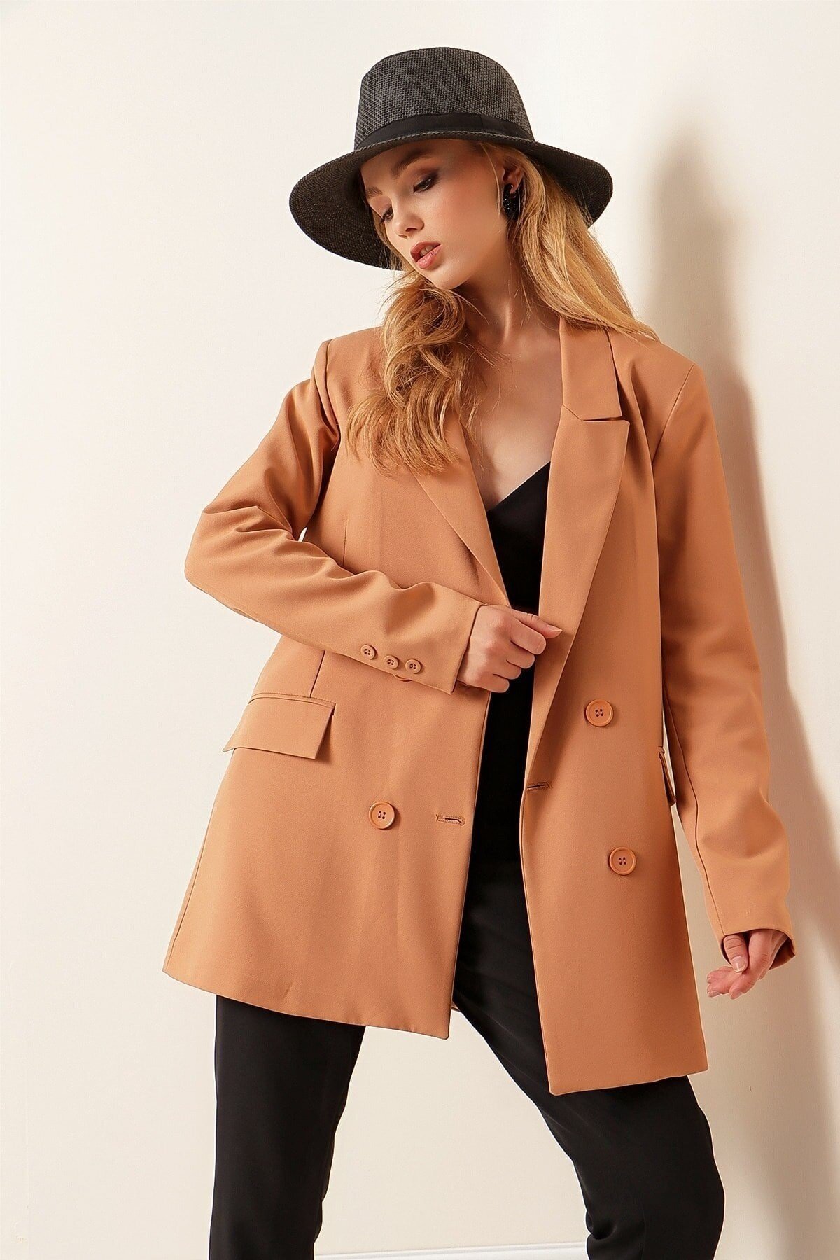 Kadın Kahve Blazer Ceket