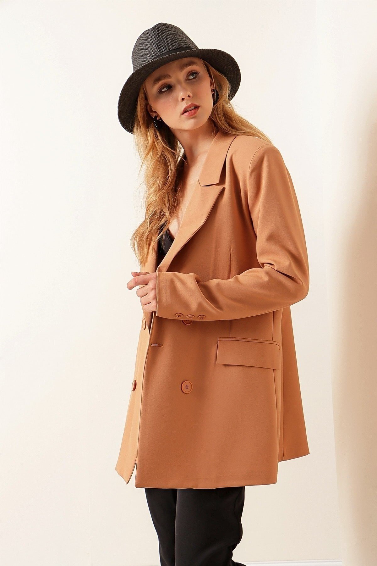 Kadın Kahve Blazer Ceket