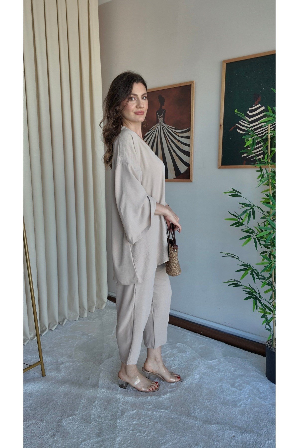 Kadın Kimono Pantolon İkili Takım