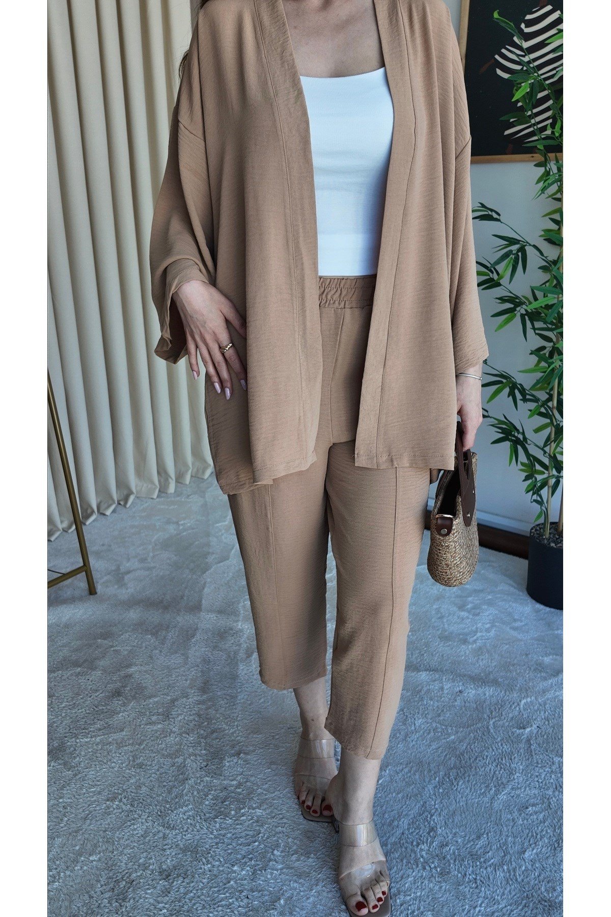 Kadın Kimono Pantolon İkili Takım