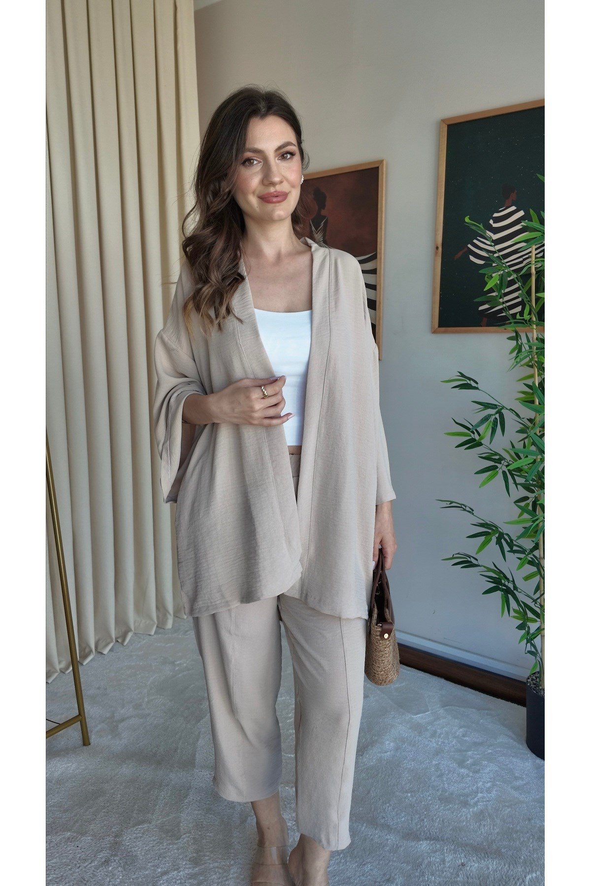Kadın Kimono Pantolon İkili Takım