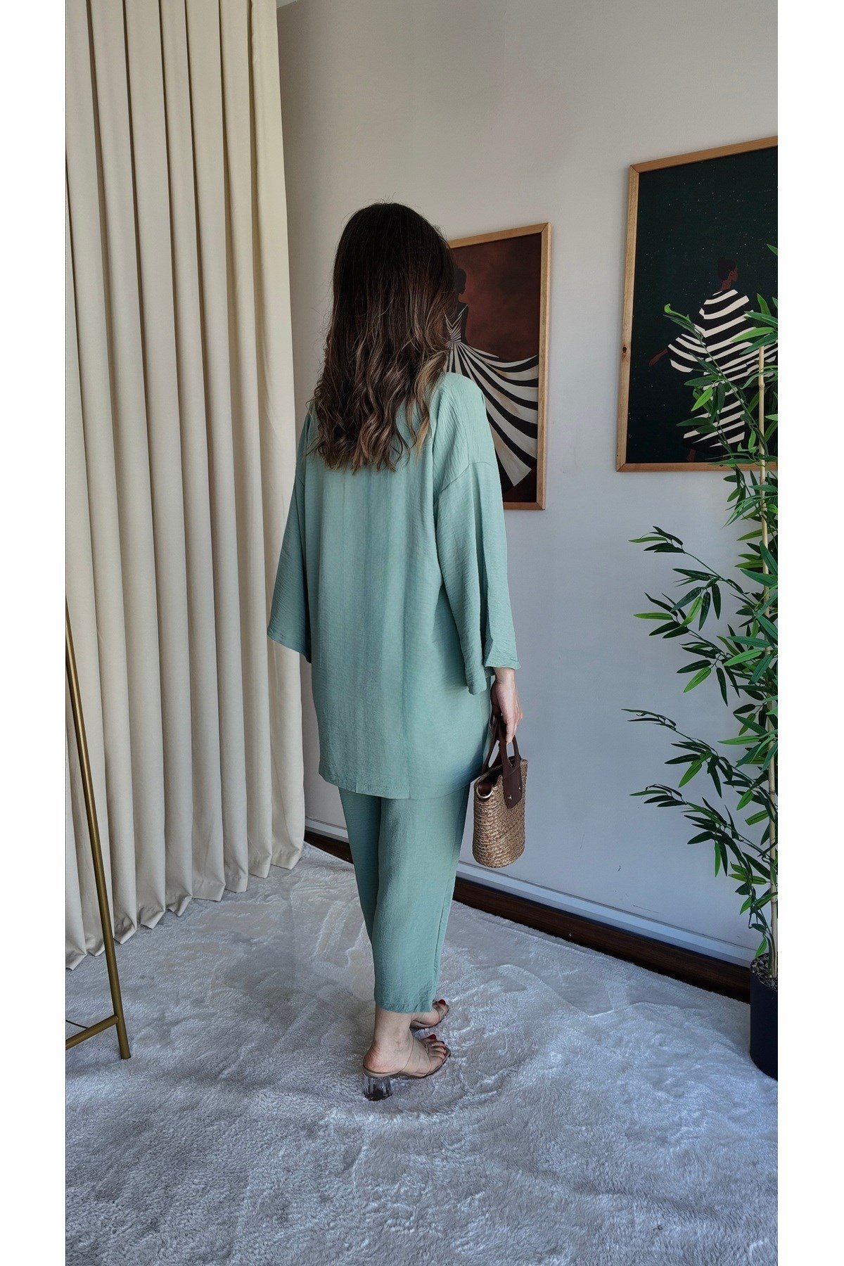 Kadın Kimono Pantolon İkili Takım