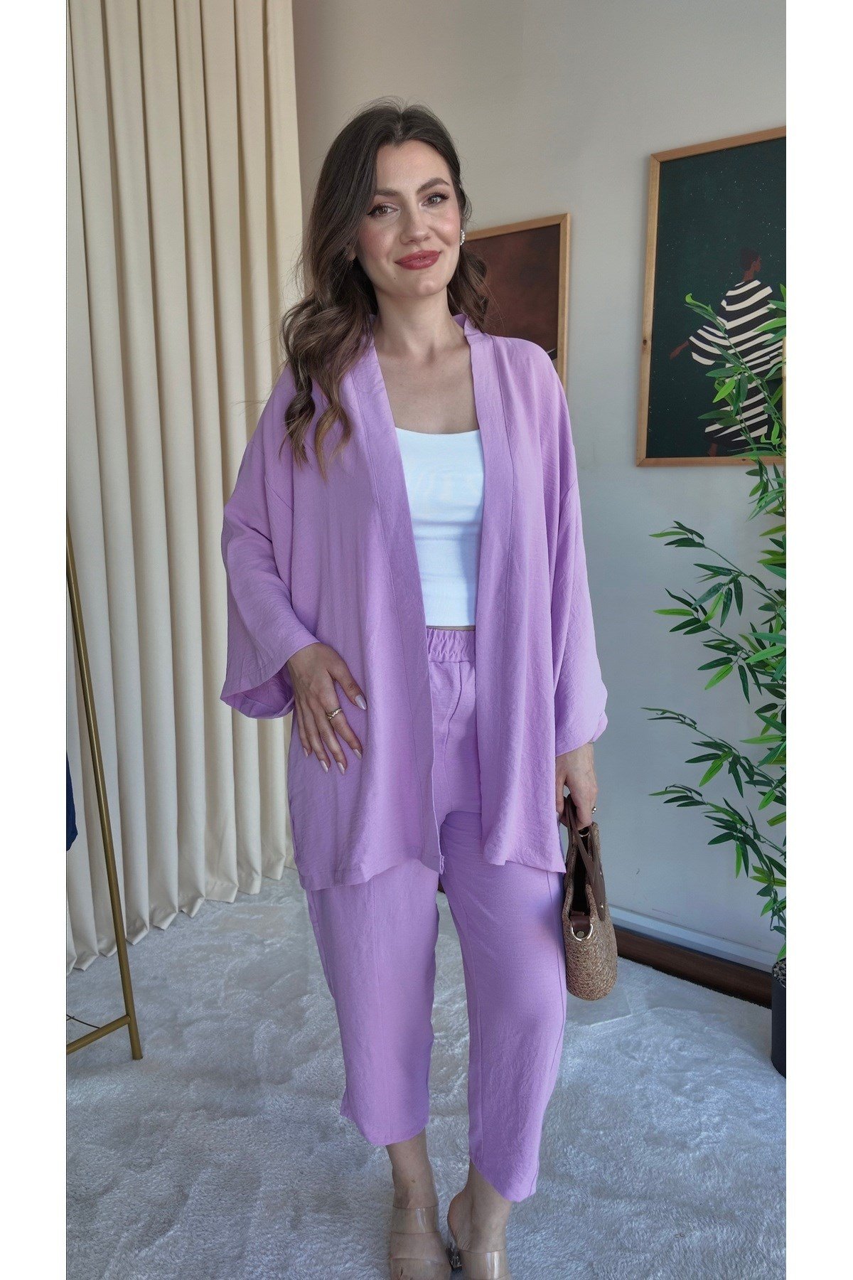 Kadın Kimono Pantolon İkili Takım