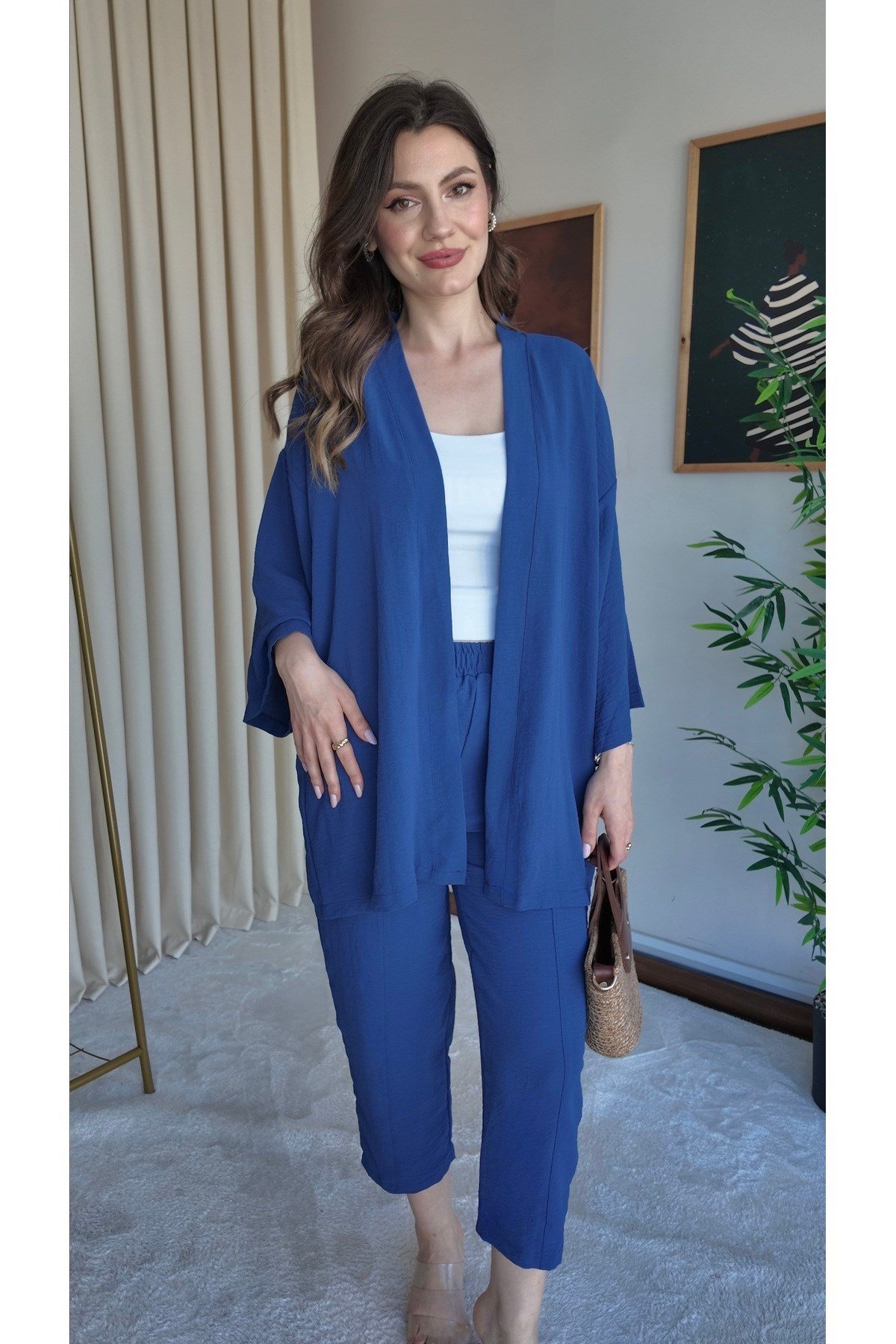 Kadın Kimono Pantolon İkili Takım