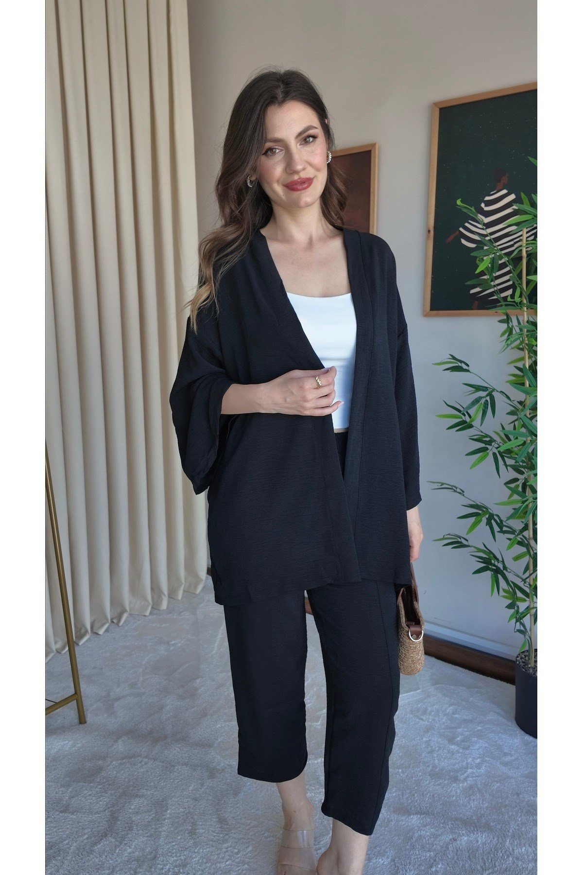 Kadın Kimono Pantolon İkili Takım