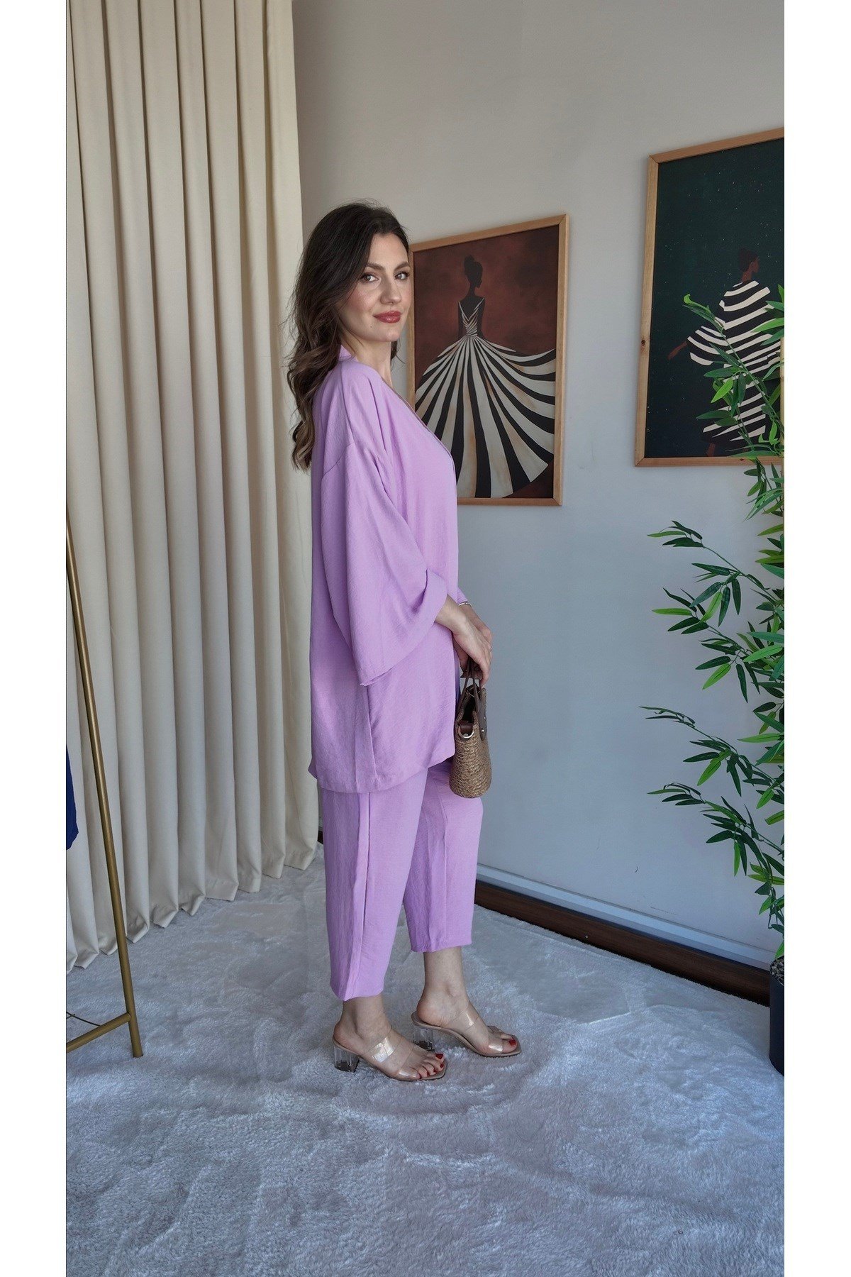 Kadın Kimono Pantolon İkili Takım